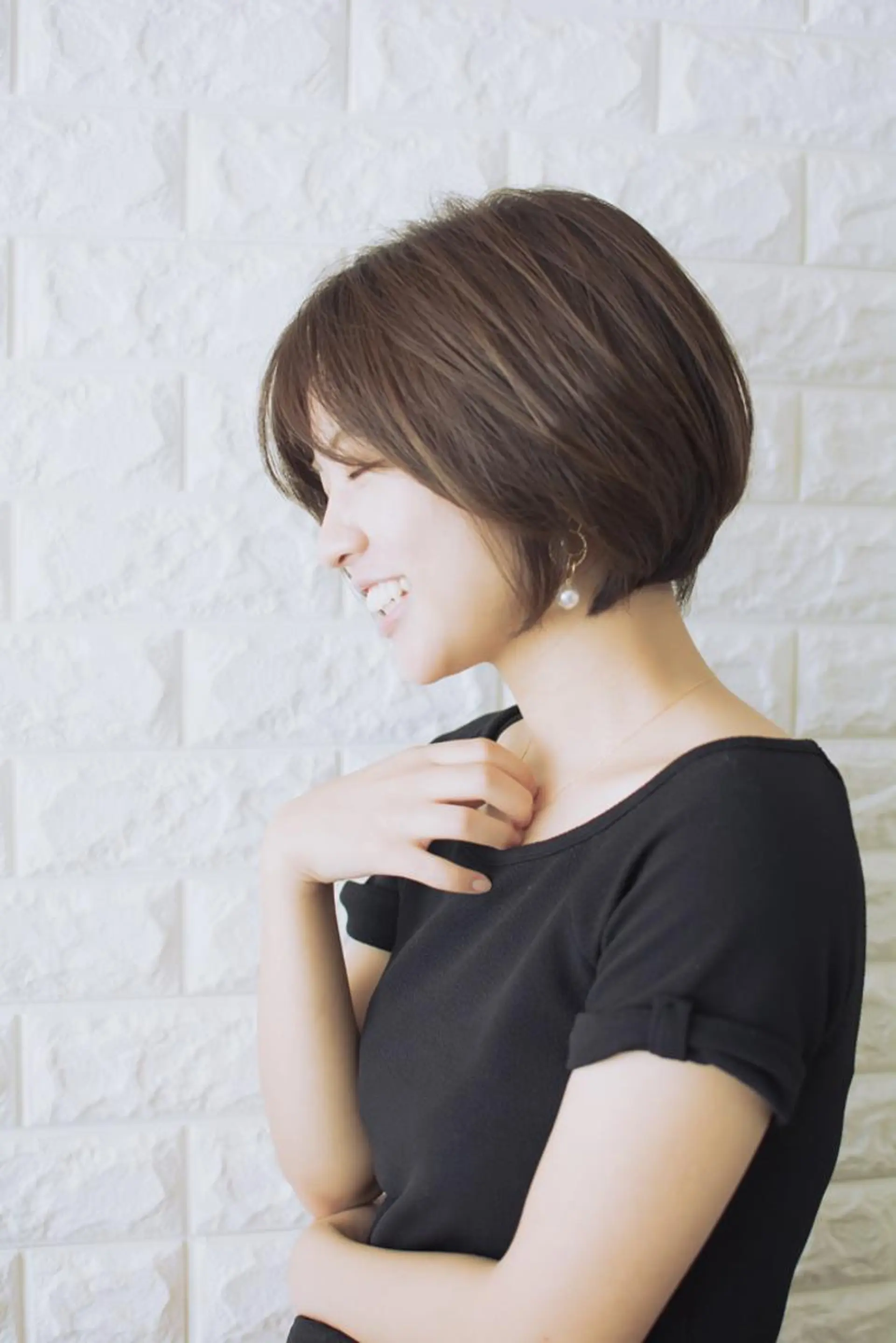 ショート カラー ショートボブ ベージュカラー ブルーカラー ブルージュ グレージュ 撮影モデル 斉藤 正敏のその他イメージ