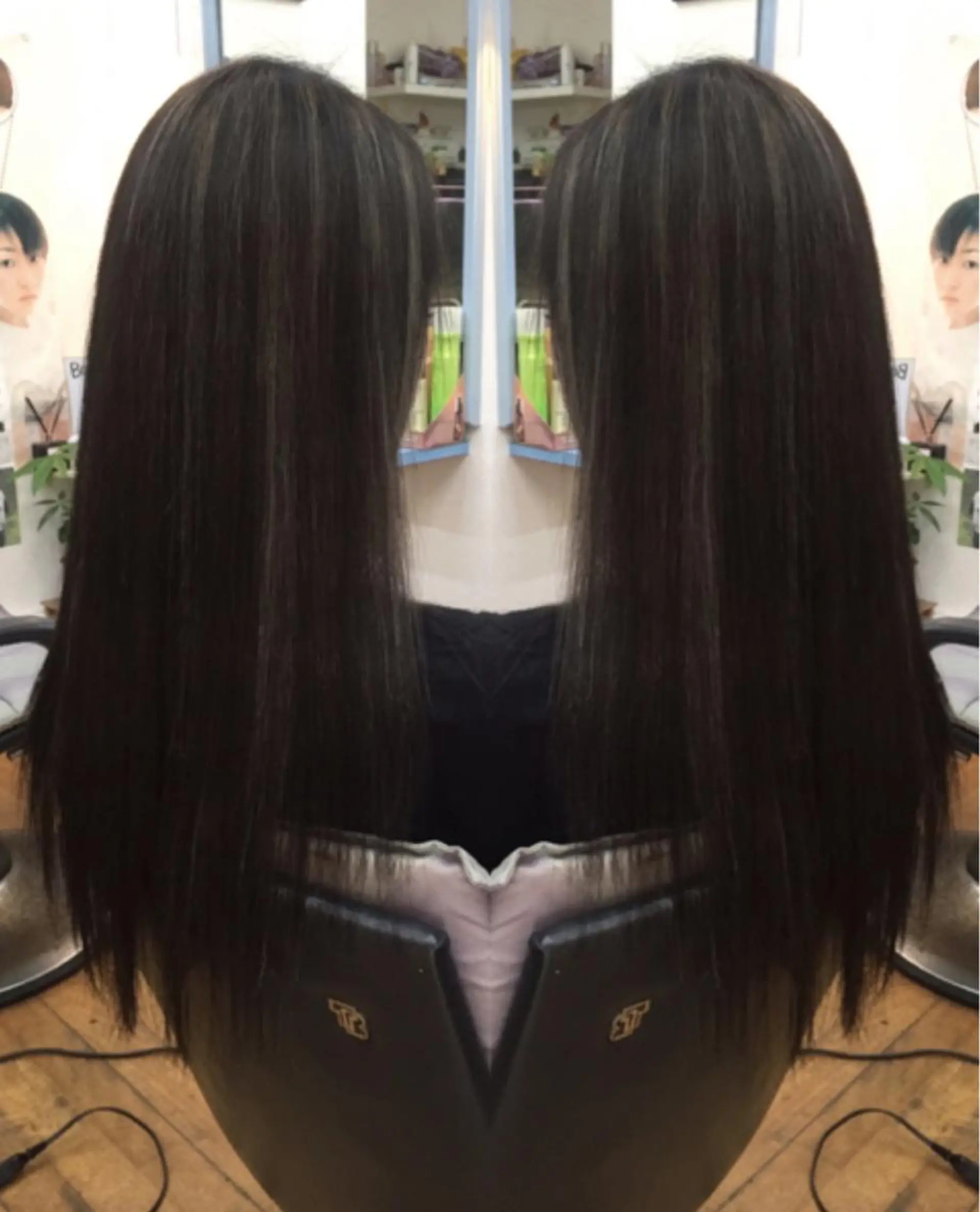 ロング カラー ネイル ハイライトカラー ハイライト ヘアカラー 三輪 太一のヘアスタイル