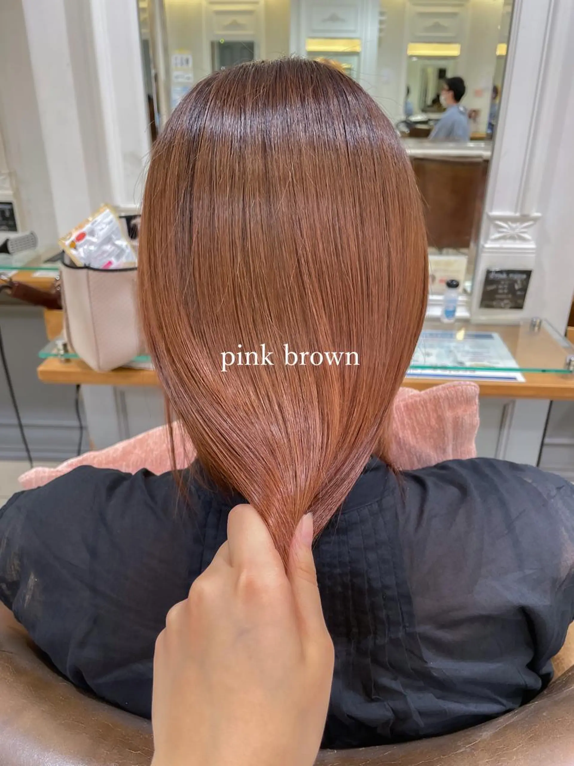 ロング カラー ブラウンカラー ピンクカラー ボブ ブリーチ/miinaのヘアスタイル