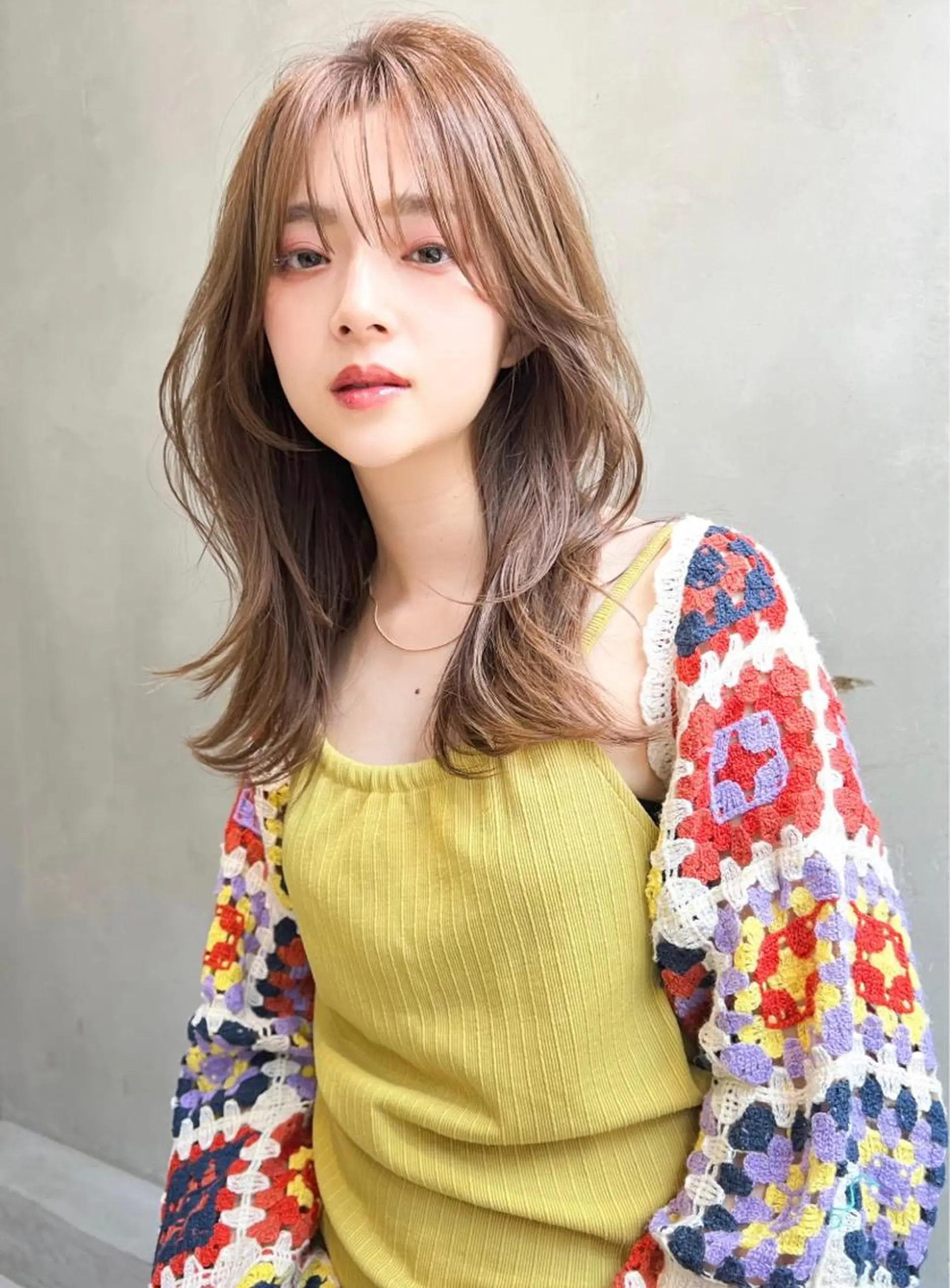 ミディアム カラー パーマ ヘアアレンジ メンズ キッズ ネイル マツエク・マツパ アイブロウ ベージュカラー 丁寧なカウンセリング 🌿Chiemi🌿のヘアスタイル