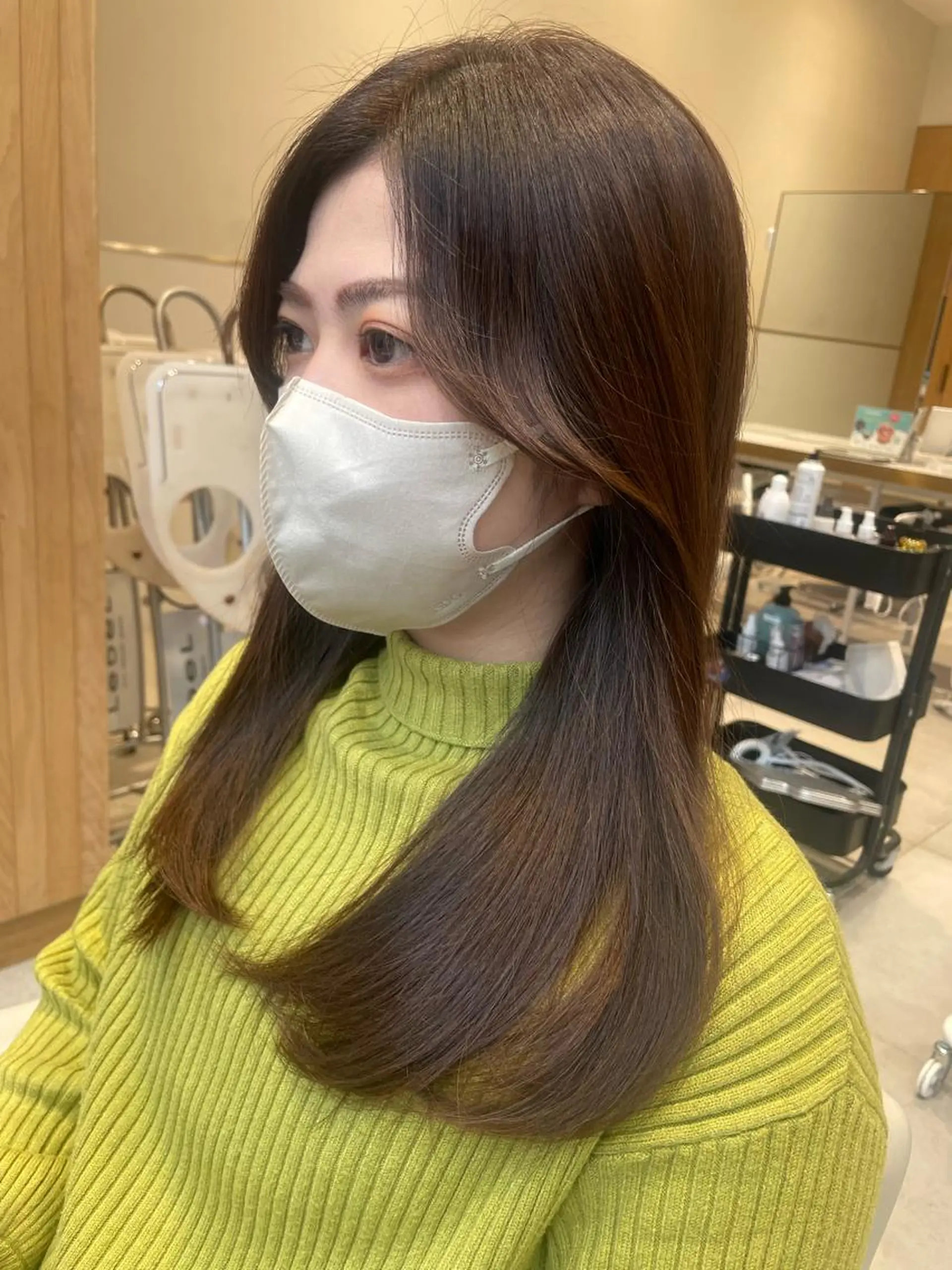 ロング カット レイヤーカット/透明 感カラー🐬永井瑠栞のヘアスタイル