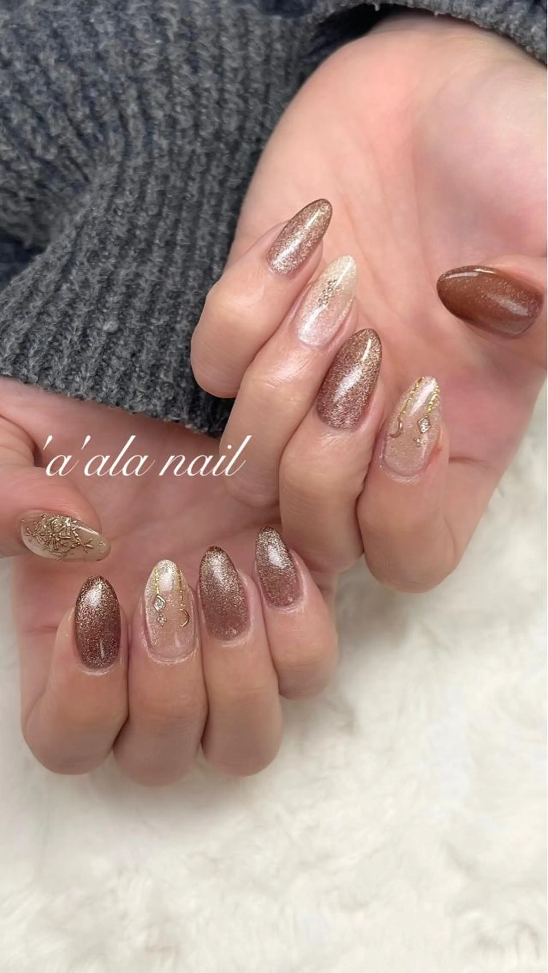 ネイル アートネイル マグネットネイル 'a'ala nailのネイルデザイン