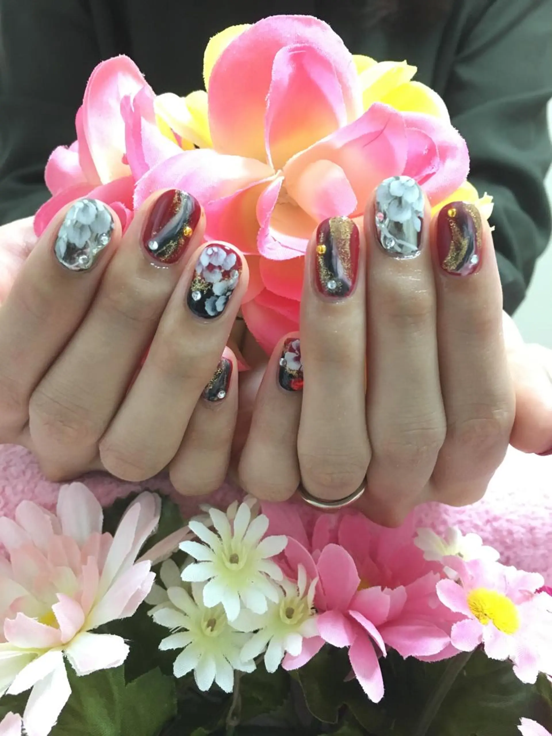 ネイル 成人式 持ち込み nail salon＆school felice所属・フェリーチェ瑞江店 新山のネイルデザイン