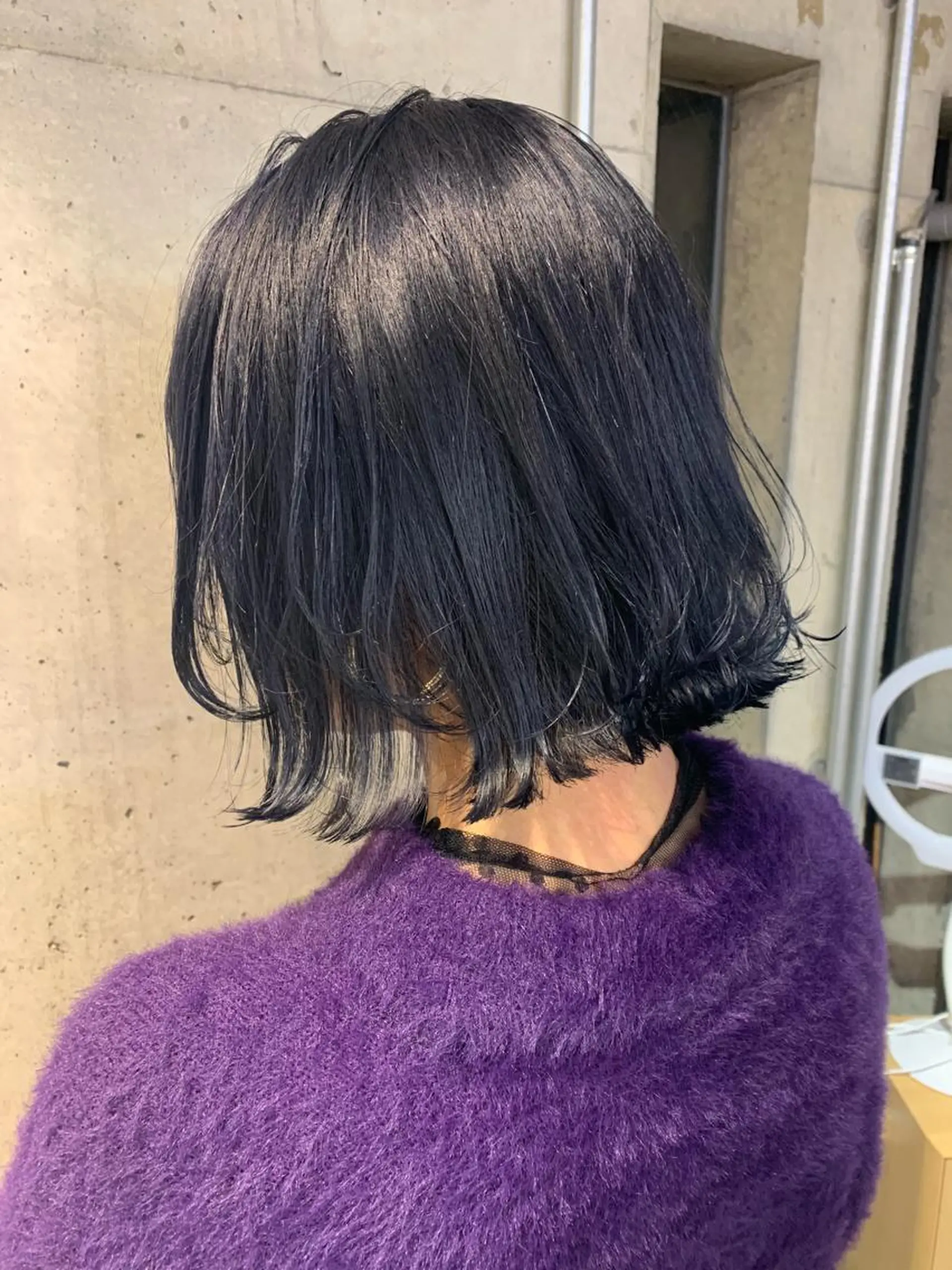 ミディアム カラー ブリーチ ブルーカラー ブルージュ 韓国レイヤーカット 🧸ベージュカラーのヘアスタイル