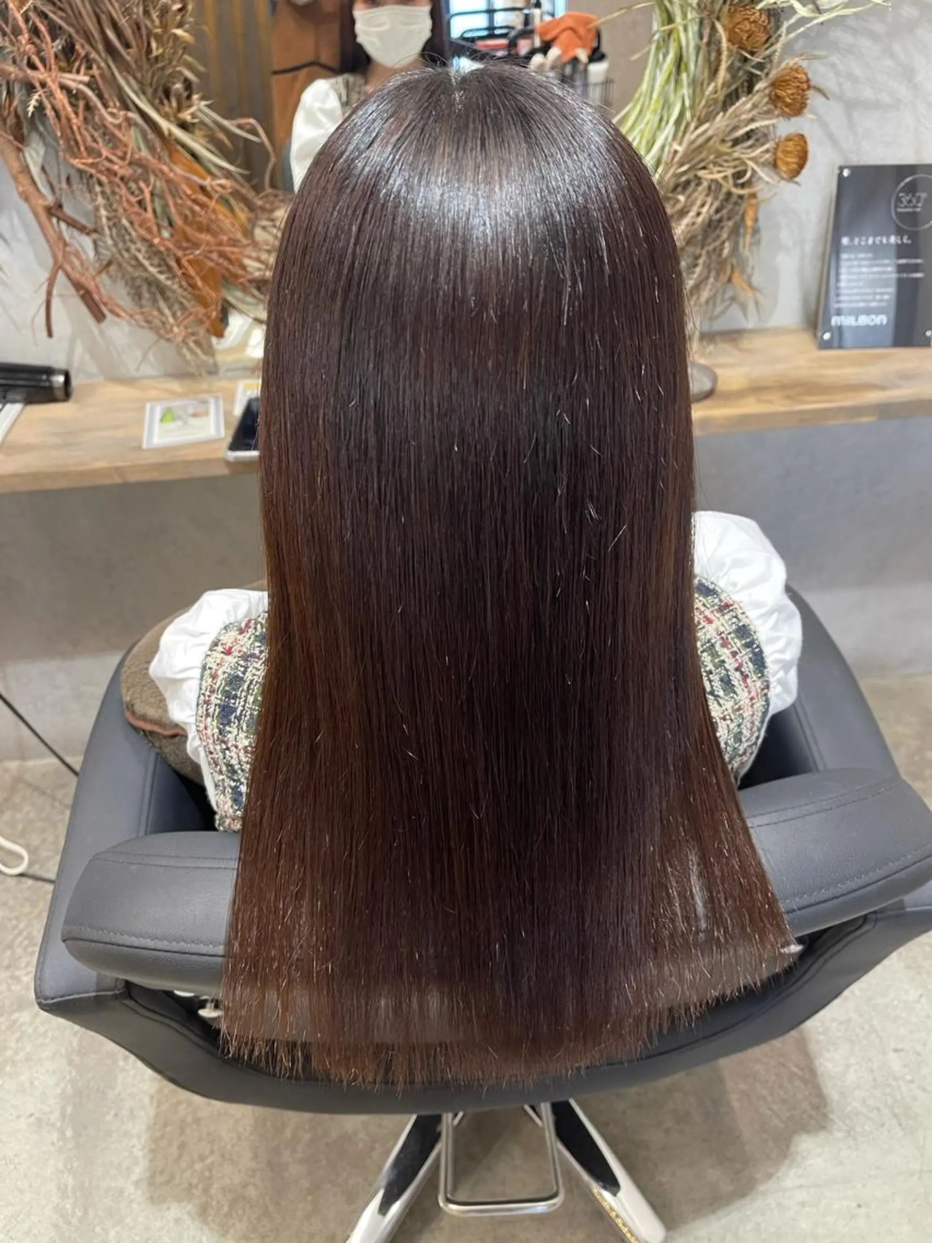 ミディアム パーマ 縮毛矯正 酸性ストレート ストレートパーマ ダブルカラー /まつ毛パーマ🎀のヘアスタイル