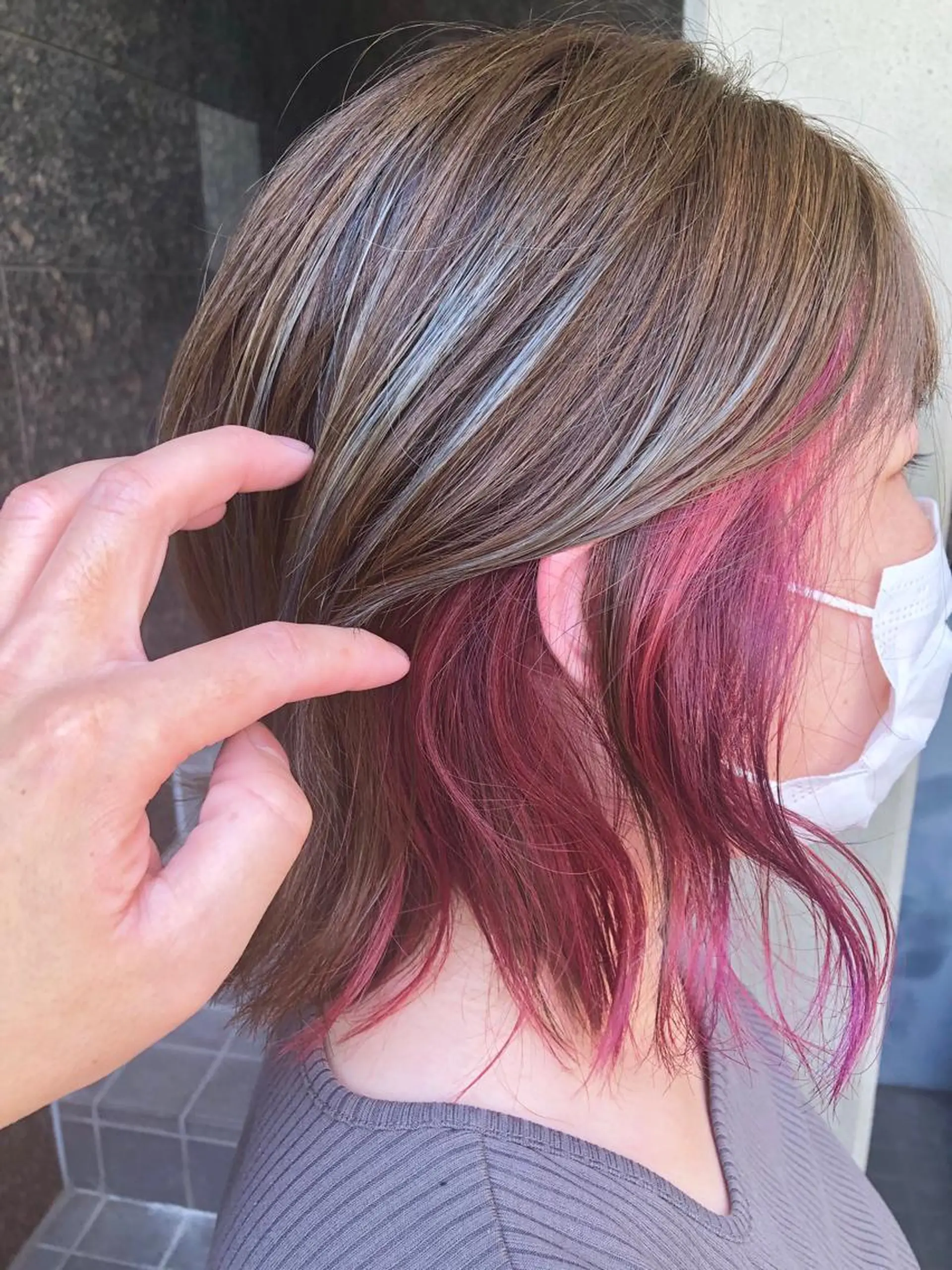 ミディアム カラーアンドケアリタ kitamuuuのヘアスタイル