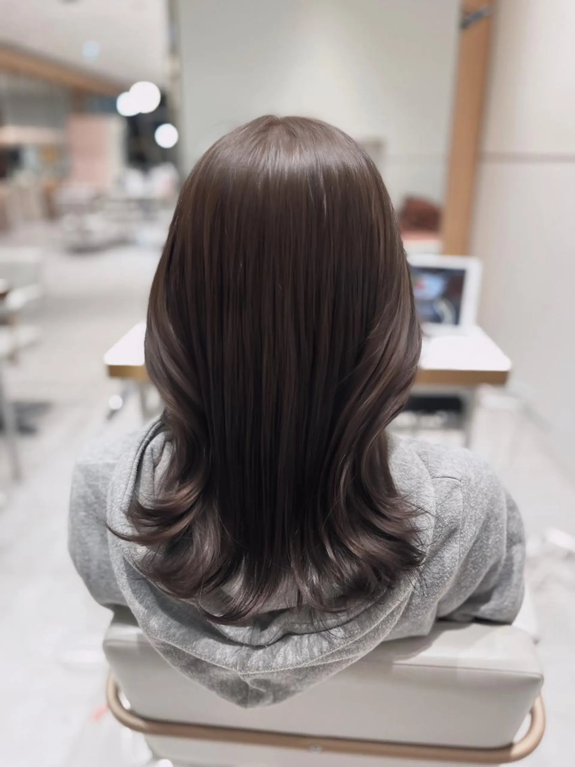 セミロング カット ヘアカラー 赤羽今日子/レイヤー /盛れる顔まわりのヘアスタイル