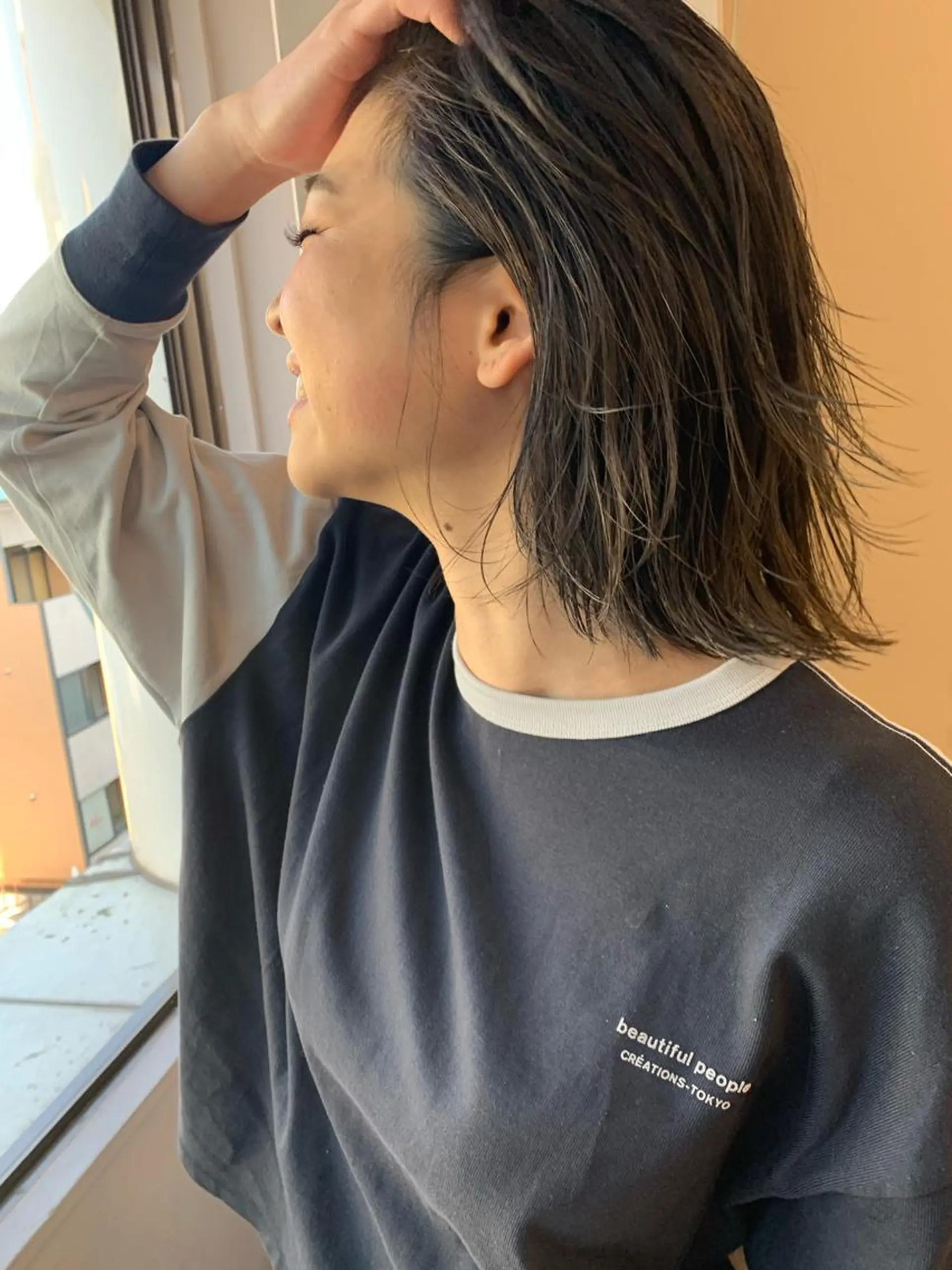 ショート カラー 切りっぱなしボブ ボブ パーマ/レイヤー/ ボブ/豊浦翔太のヘアスタイル