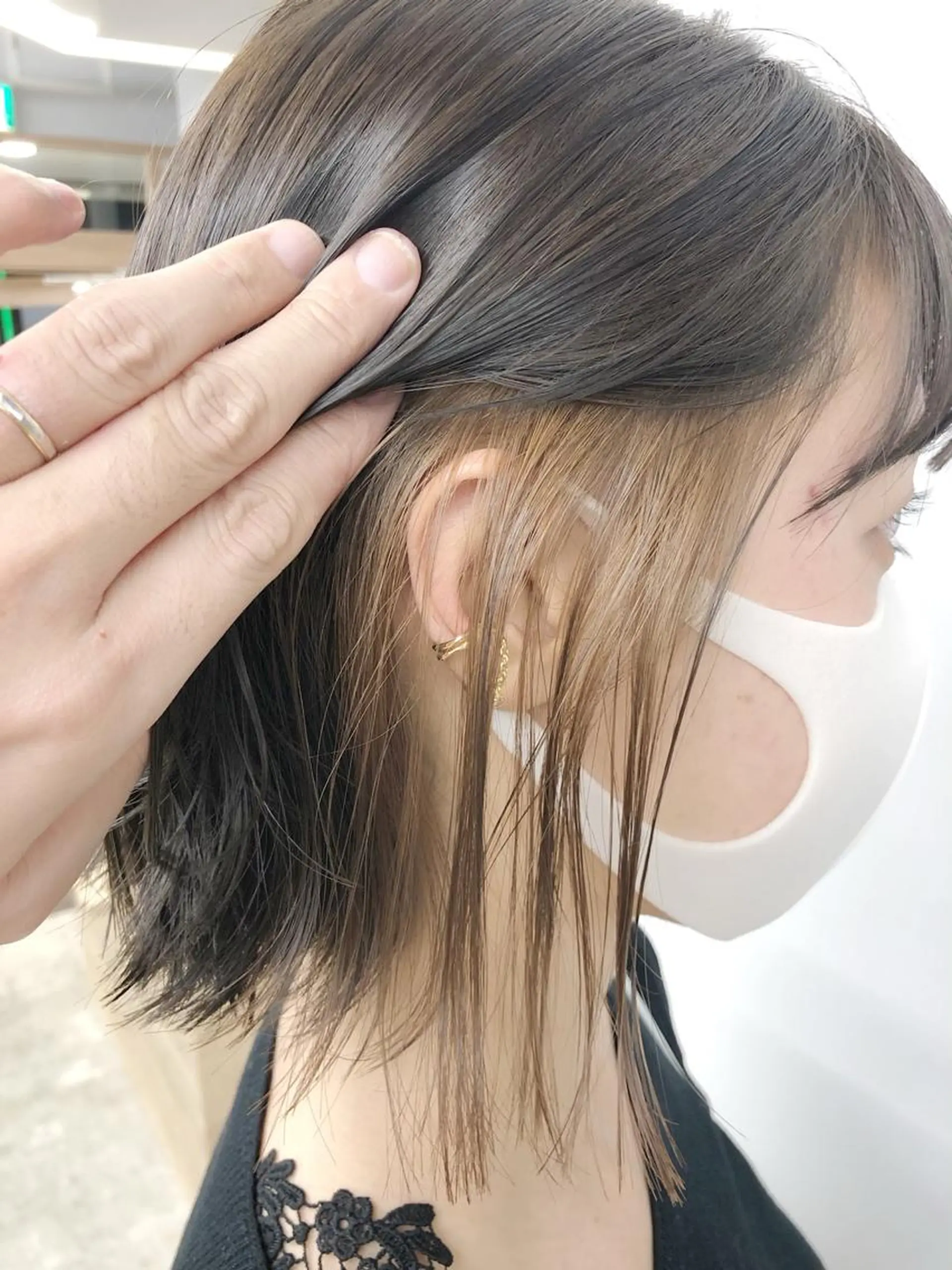 ミディアム カラー ベージュカラー ブリーチ インナーカラー ブリーチなしカラー 代表　YUKI ☆のヘアスタイル