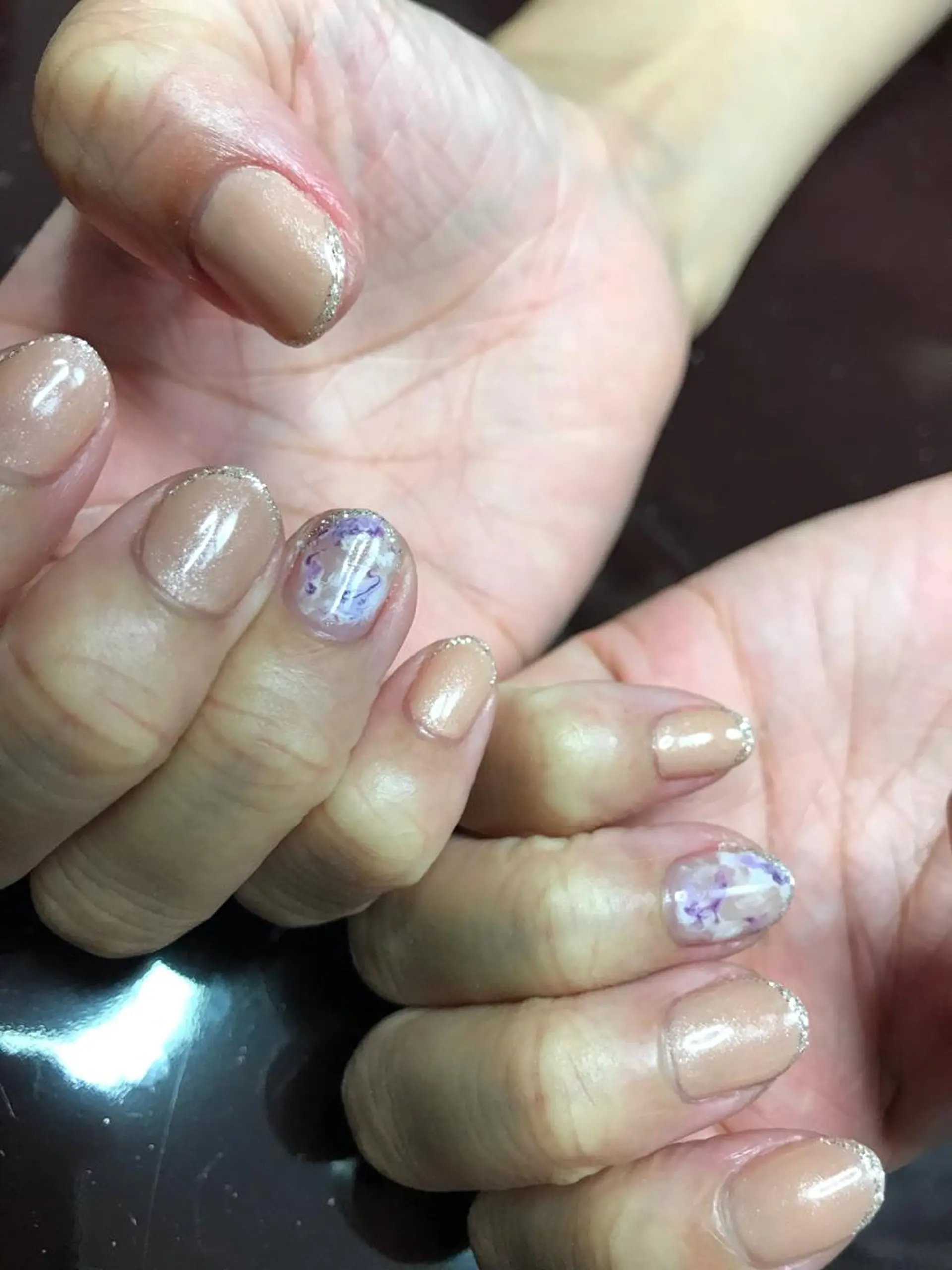 ロング ヘアアレンジ ネイル マツエク・マツパ ハンドネイル Sunny side nailのネイルデザイン