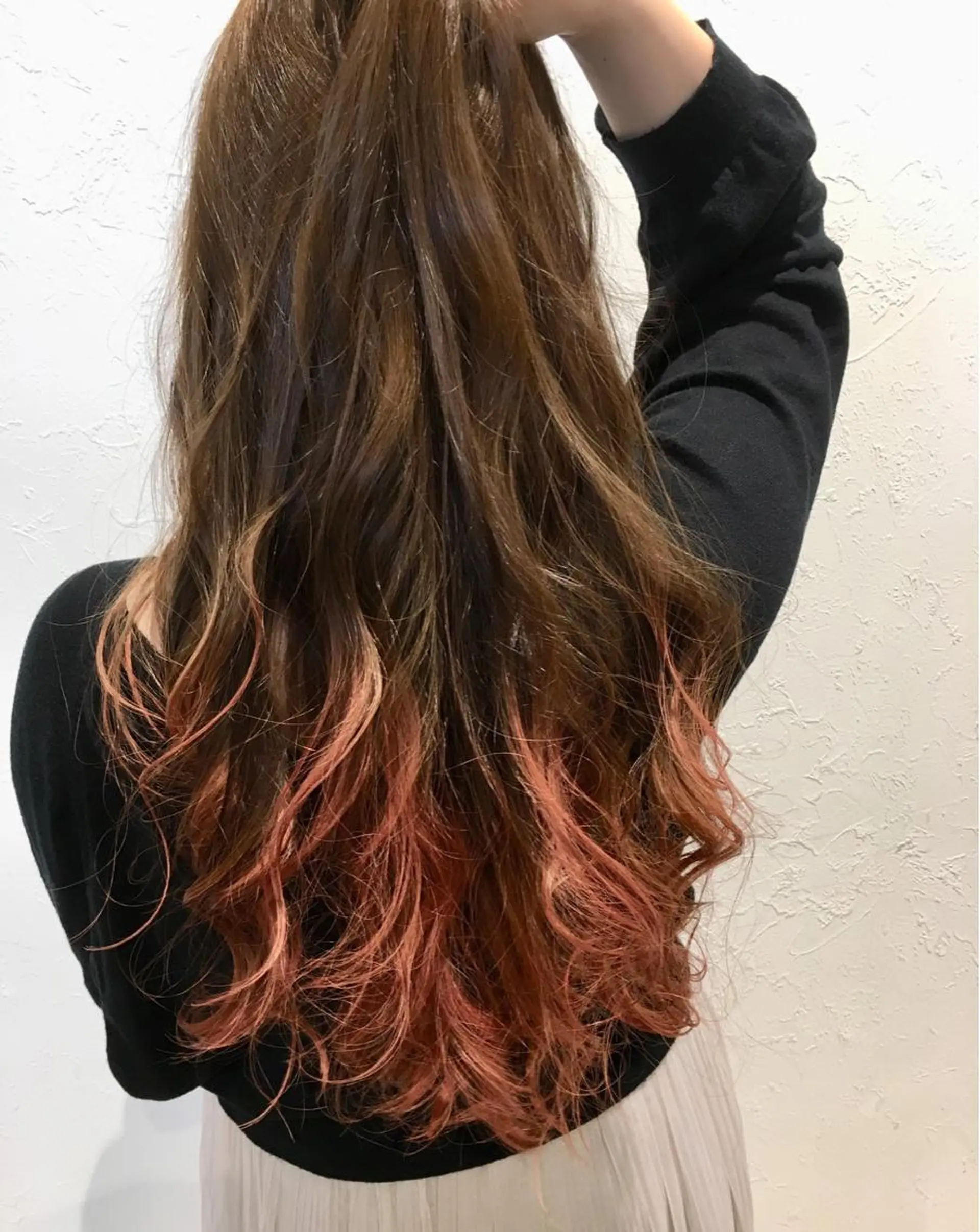 ロング カラー グラデーションカラー ピンクカラー 川合 勇気のヘアスタイル