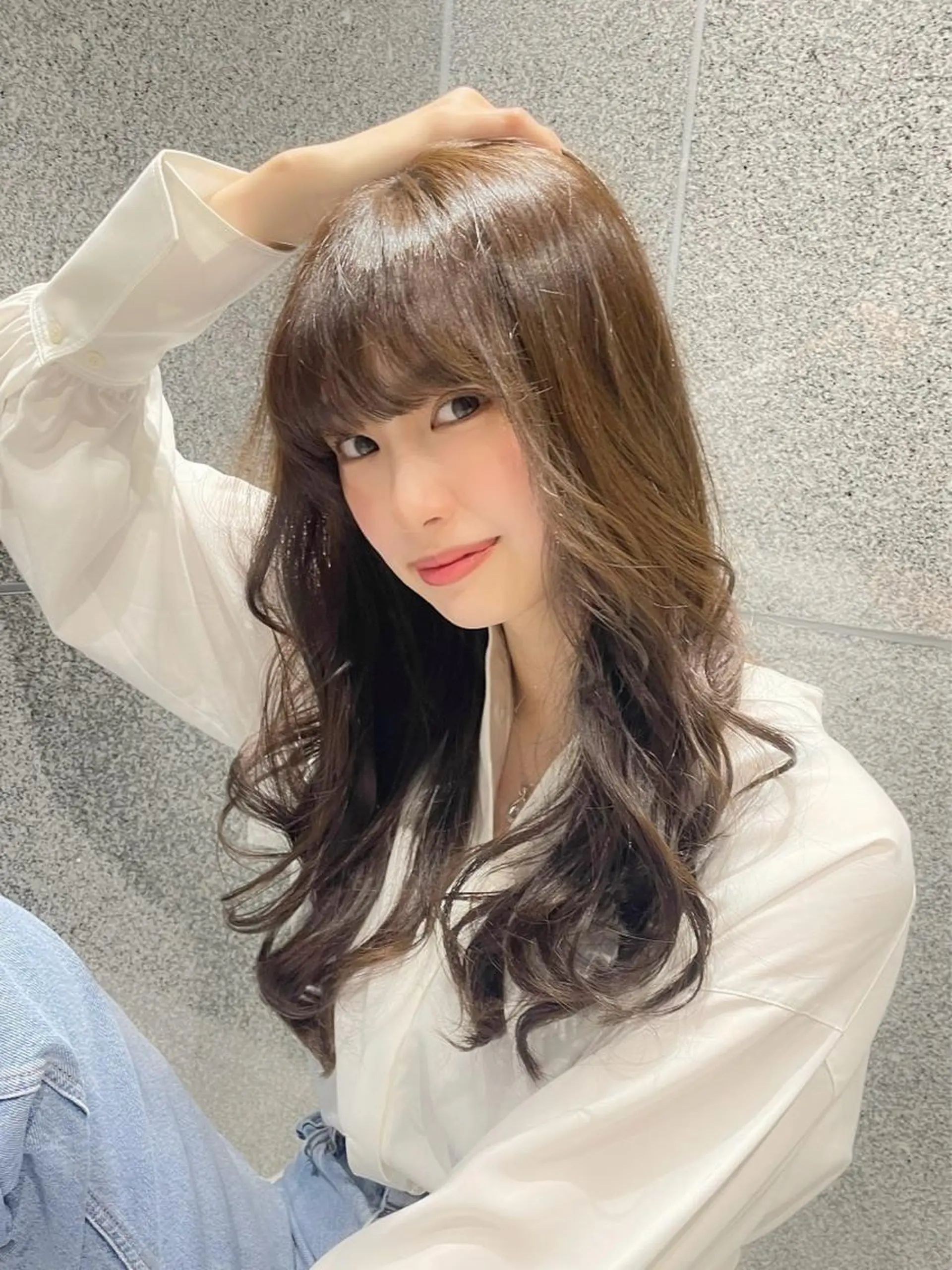 ロング カラー トリートメント カット ヘアカラー トリートメント 💈髪質改善メニュー 佐藤 萌💈のヘアスタイル