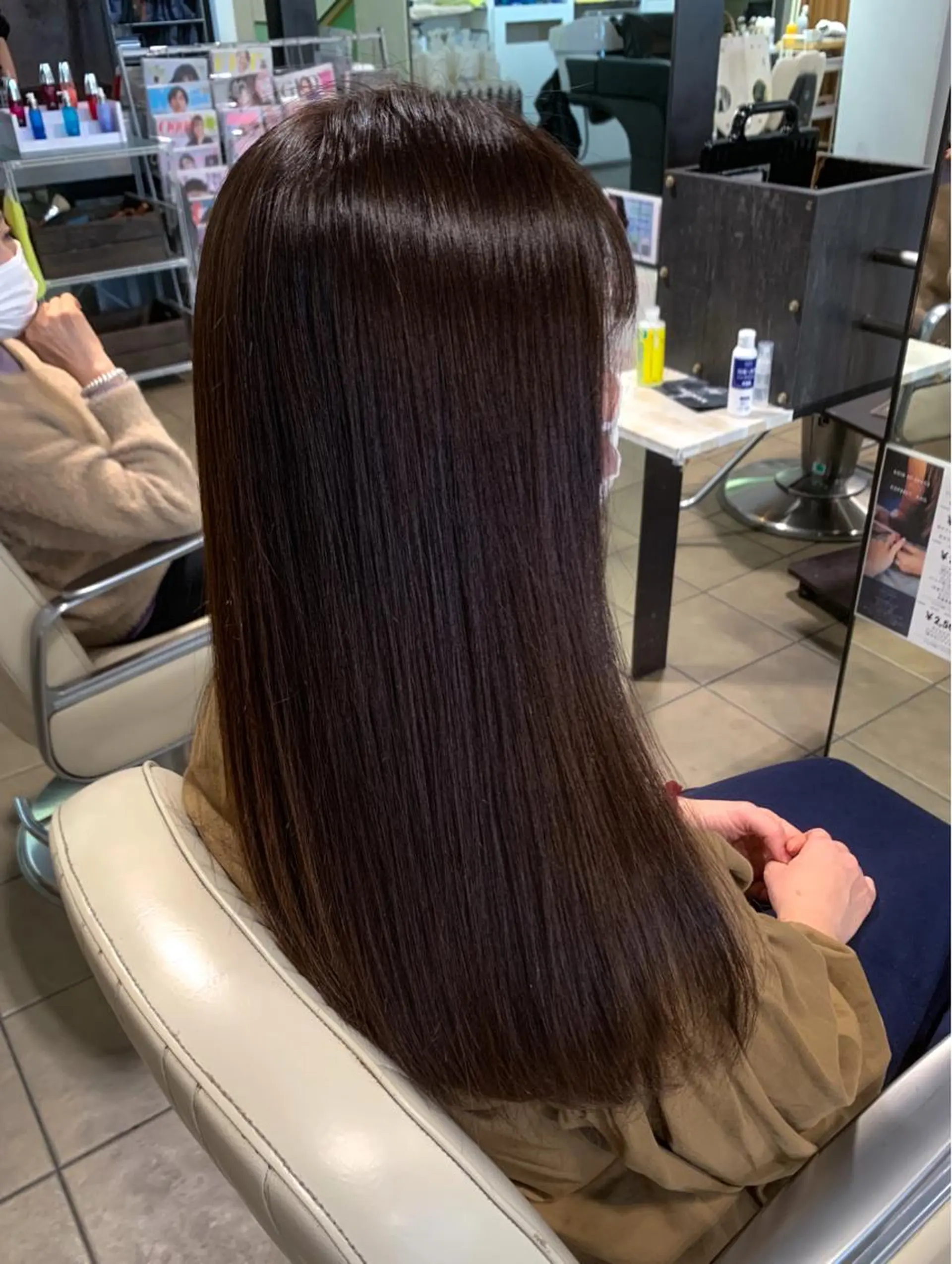 ロング カラー 地毛風ストレート/ 髪質改善/榎本流行のヘアスタイル