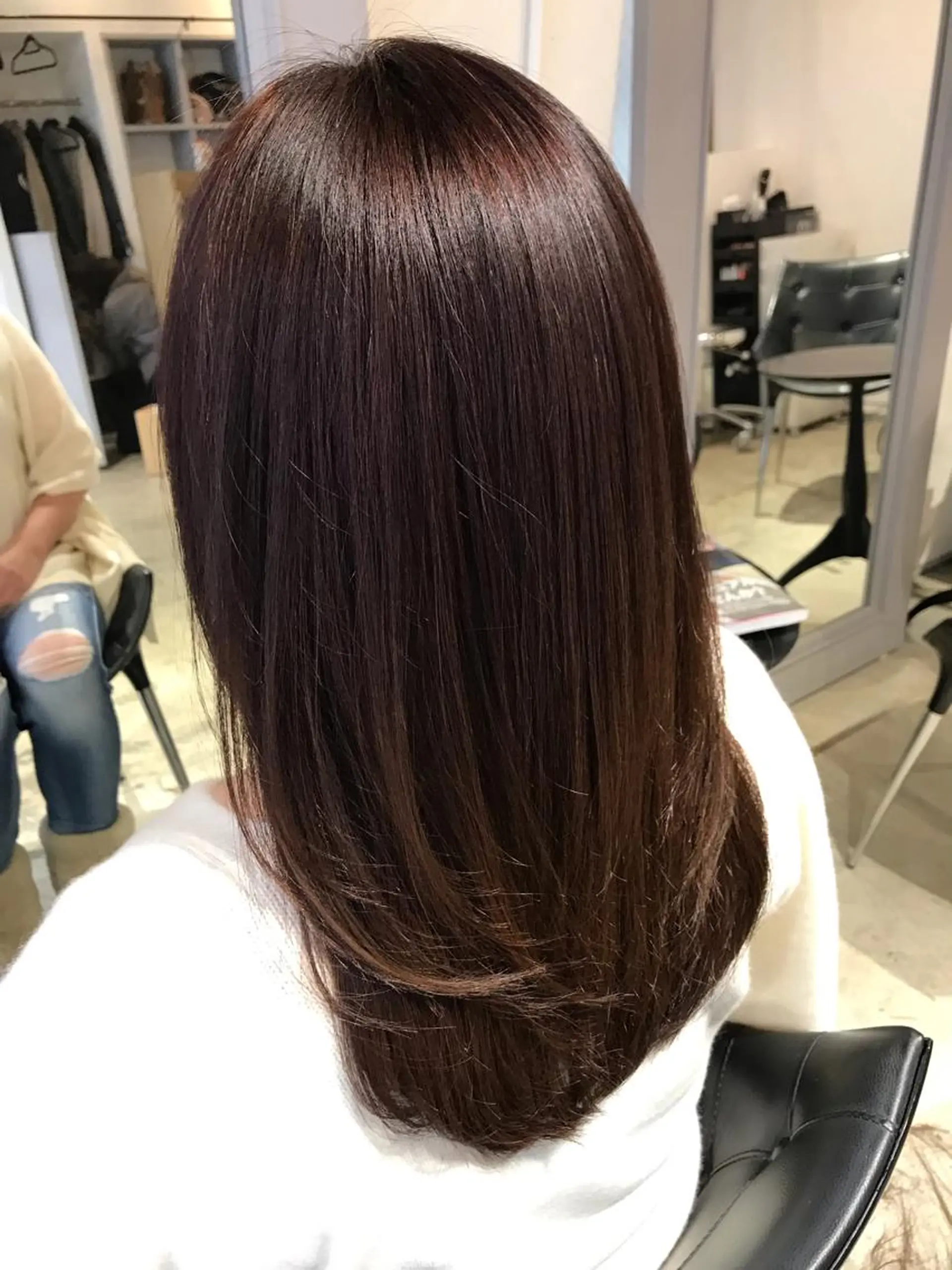 セミロング パーマ 濱岡 恭子のヘアスタイル