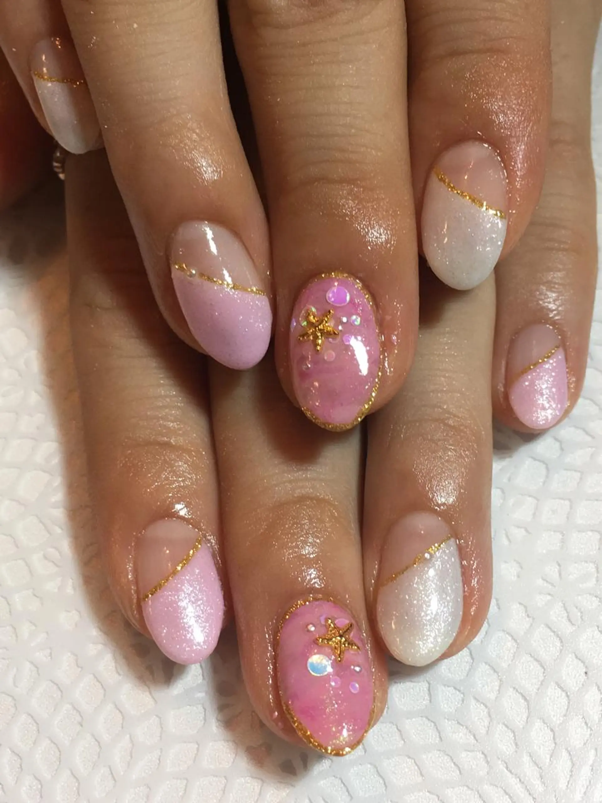 ネイル ピンク 古川 里美のネイルデザイン