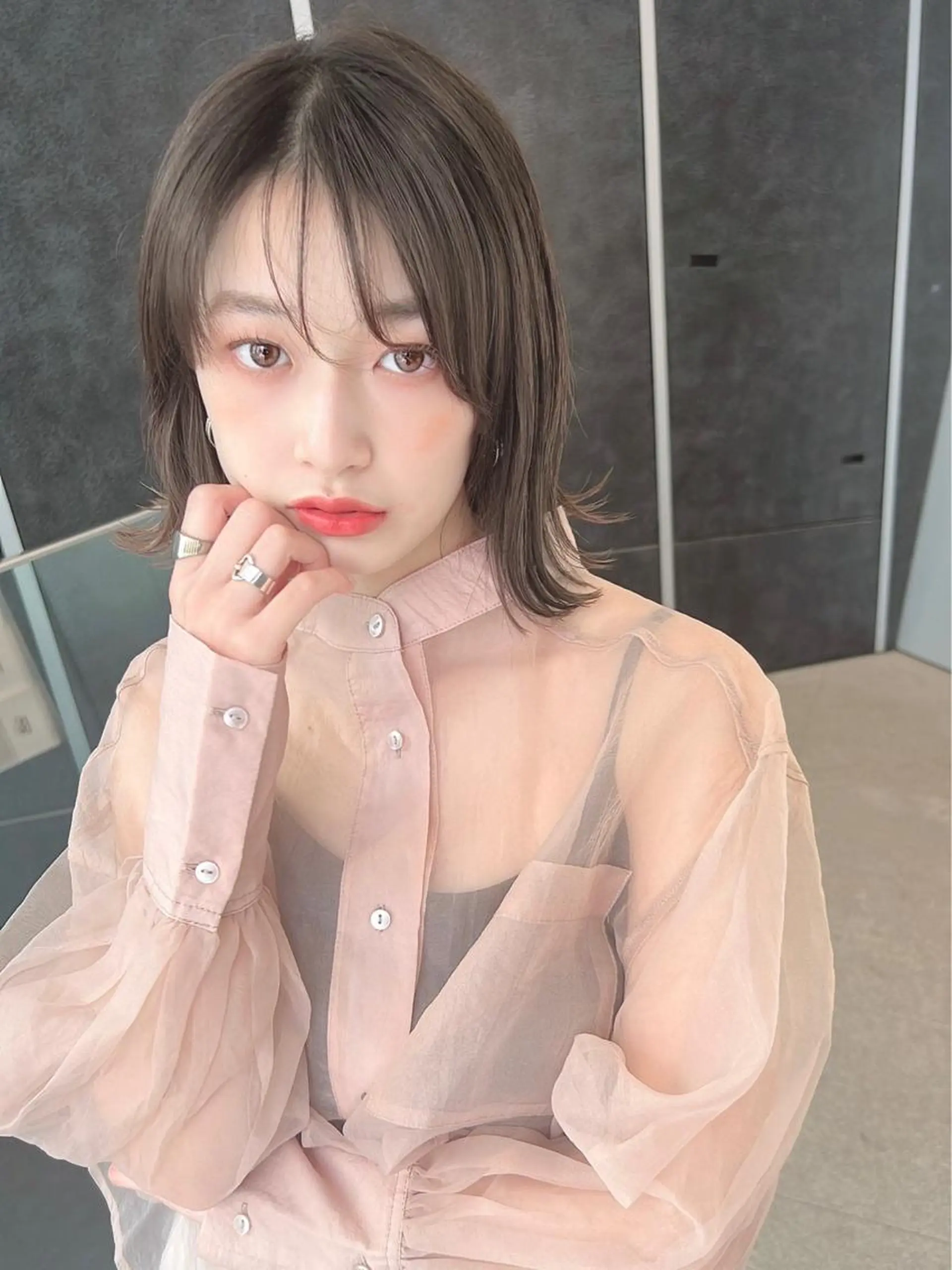 ミディアム カラー パーマ カット ヘアカラー トリートメント 【公式】amble luxe池袋東口🩷のヘアスタイル