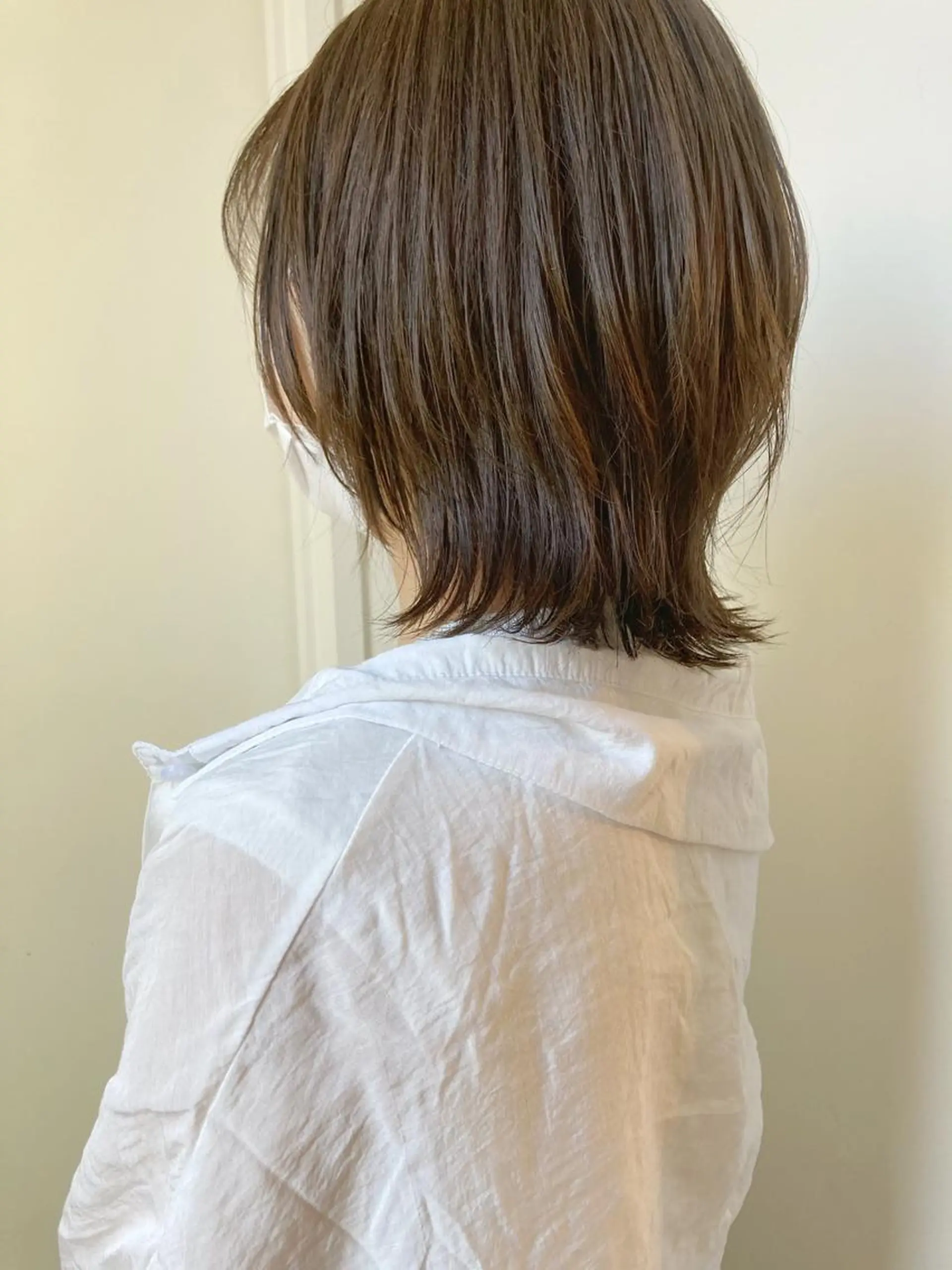 ミディアム カラー くびれヘア カット 縮毛矯正 小木曽智美 /ボブ/ショートのヘアスタイル