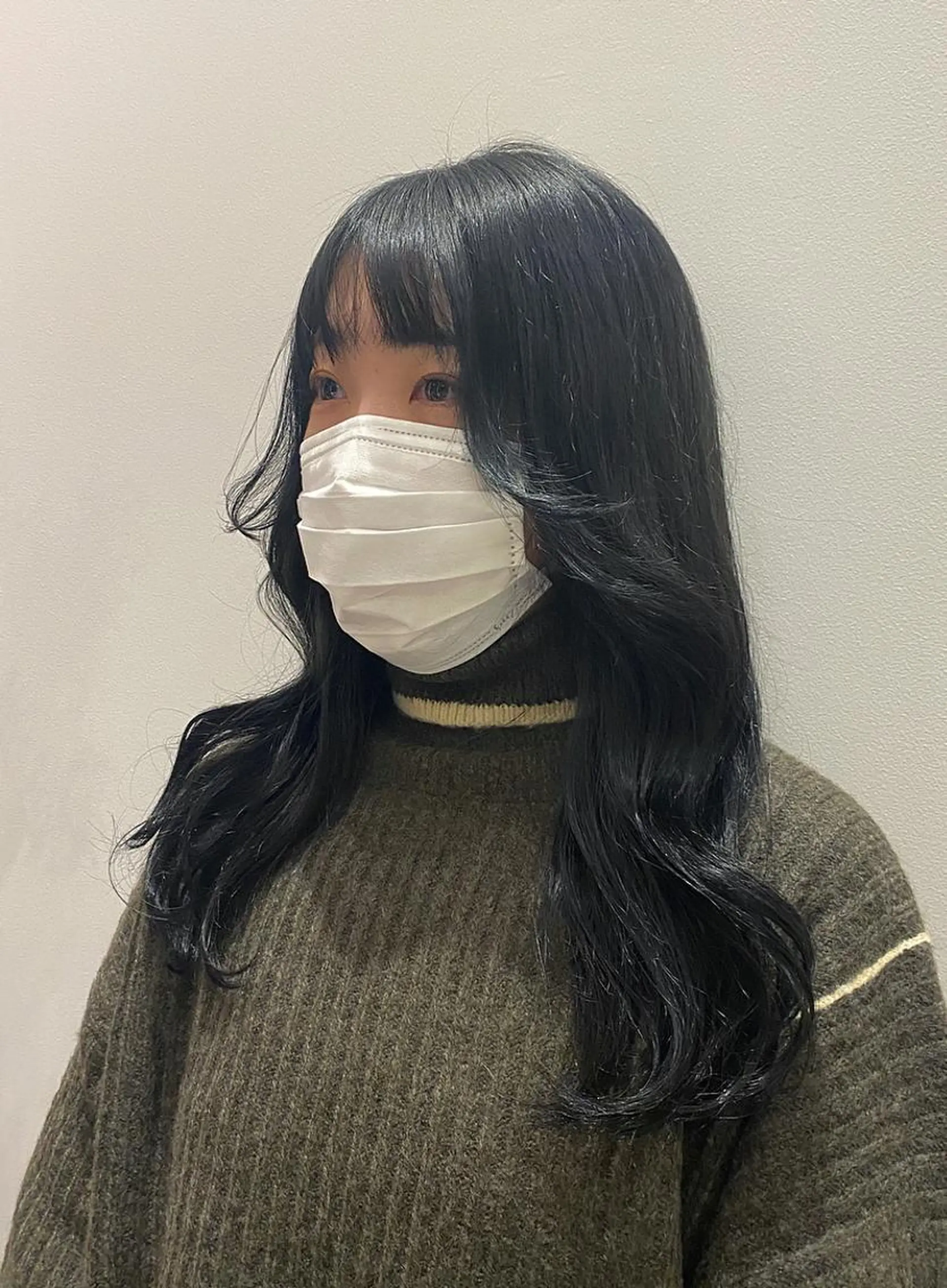 ロング カラー ブルーカラー オルチャンヘア カット ヘアカラー トリートメント 和歌山韓国ヘア🌙 MOEのヘアスタイル