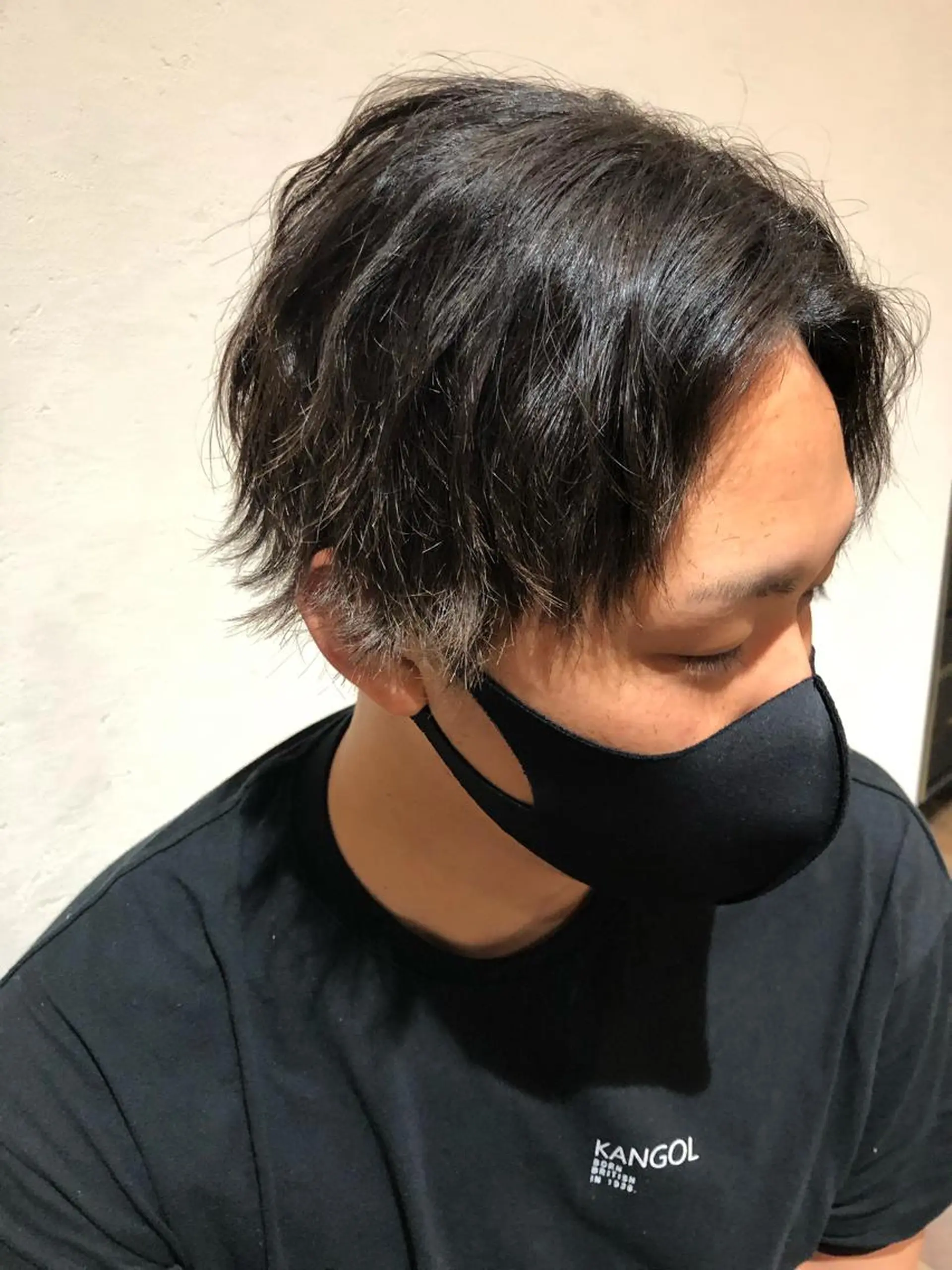 ショート メンズ センターパート メンズパーマ 中村 玲美のヘアスタイル