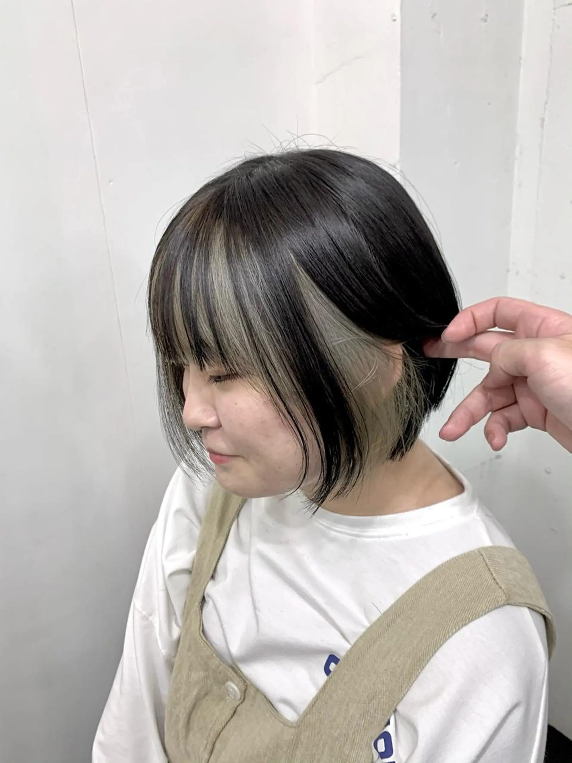 ショート ミストバング カット ヘアカラー ブリーチ毛に縮毛矯正 ✨カラー✨山田 正幸のヘアスタイル