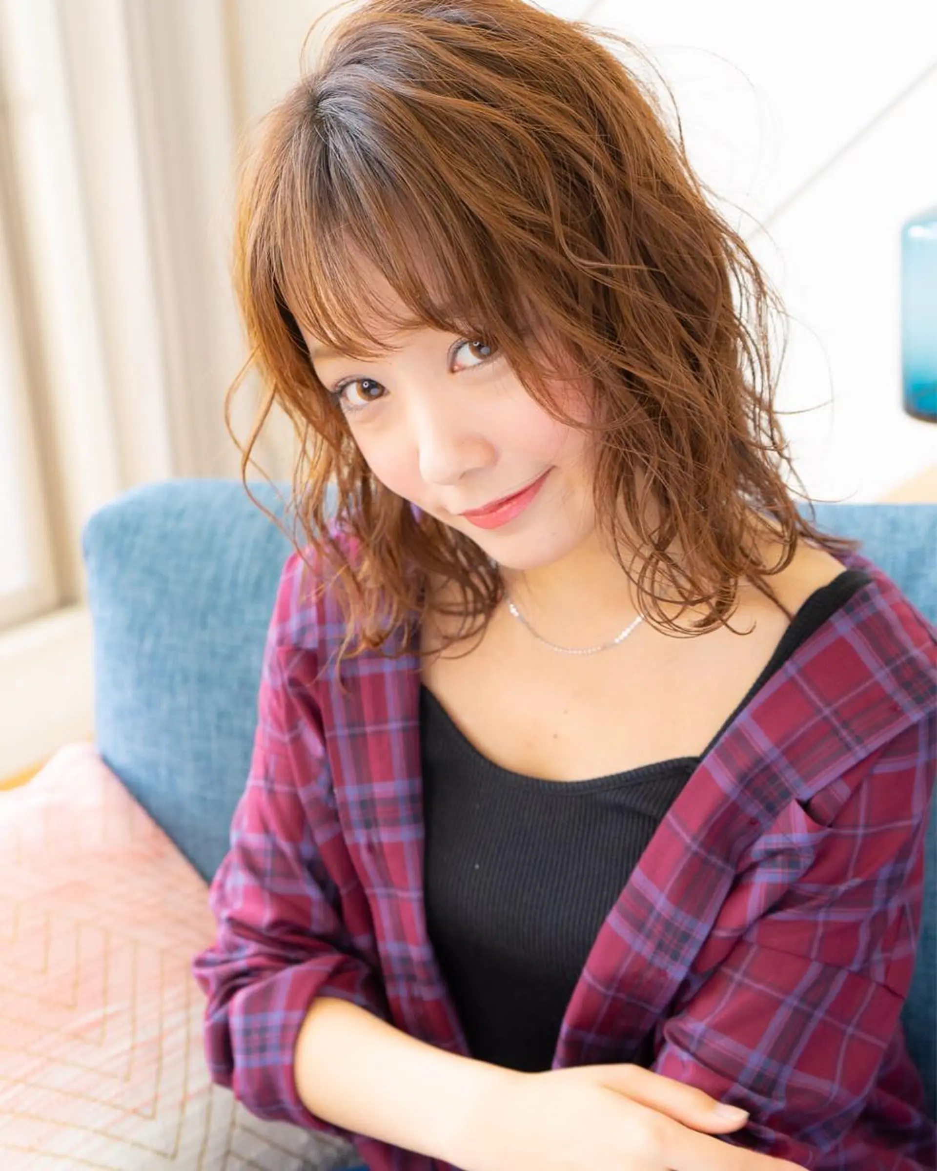 ミディアム 髪質改善 縮毛の達人 矢井由真のヘアスタイル