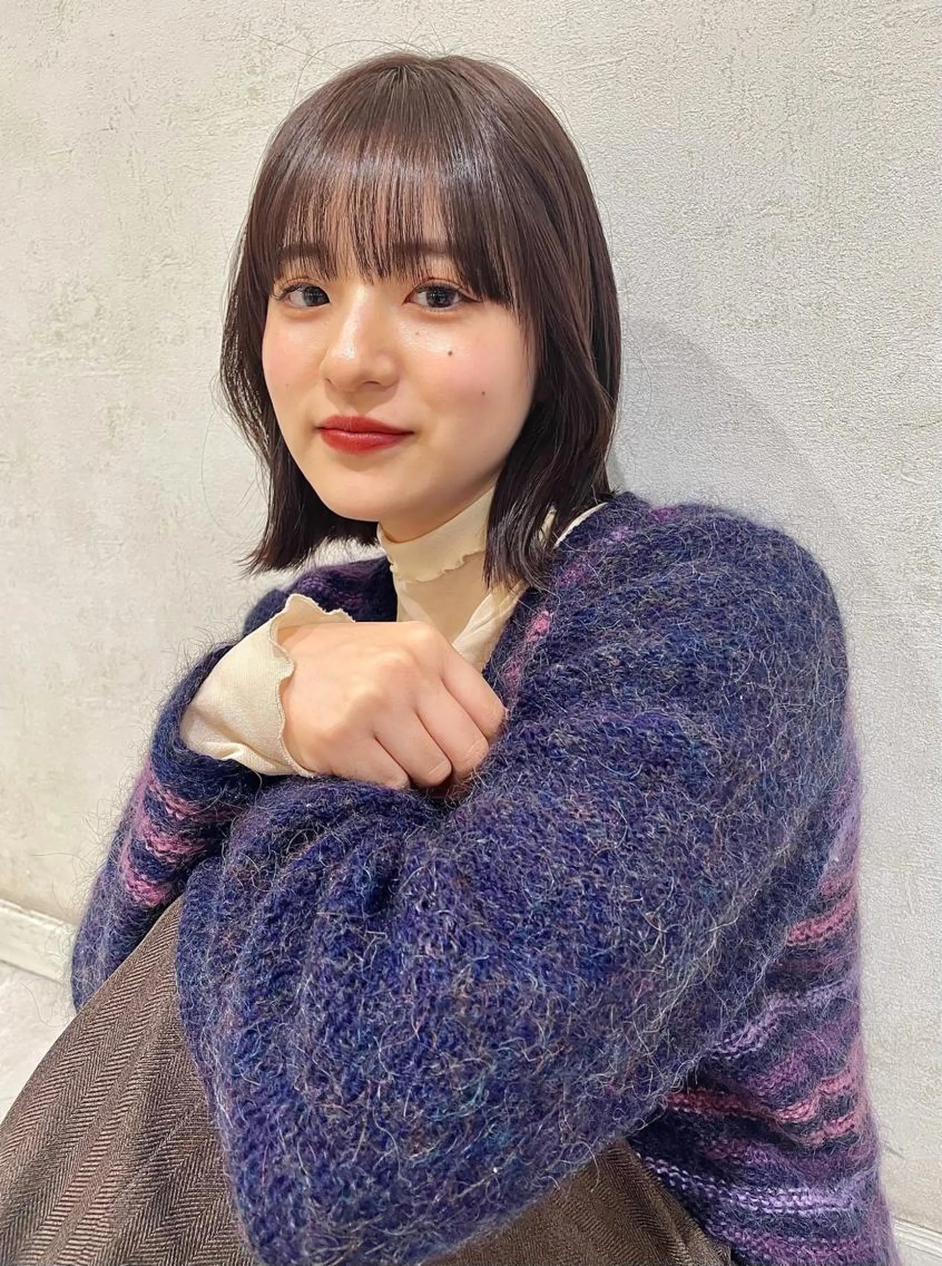 ミディアム カラー ブラウンカラー カット 縮毛矯正 カラー/レイヤー/ 髪質改善/PAAQのヘアスタイル