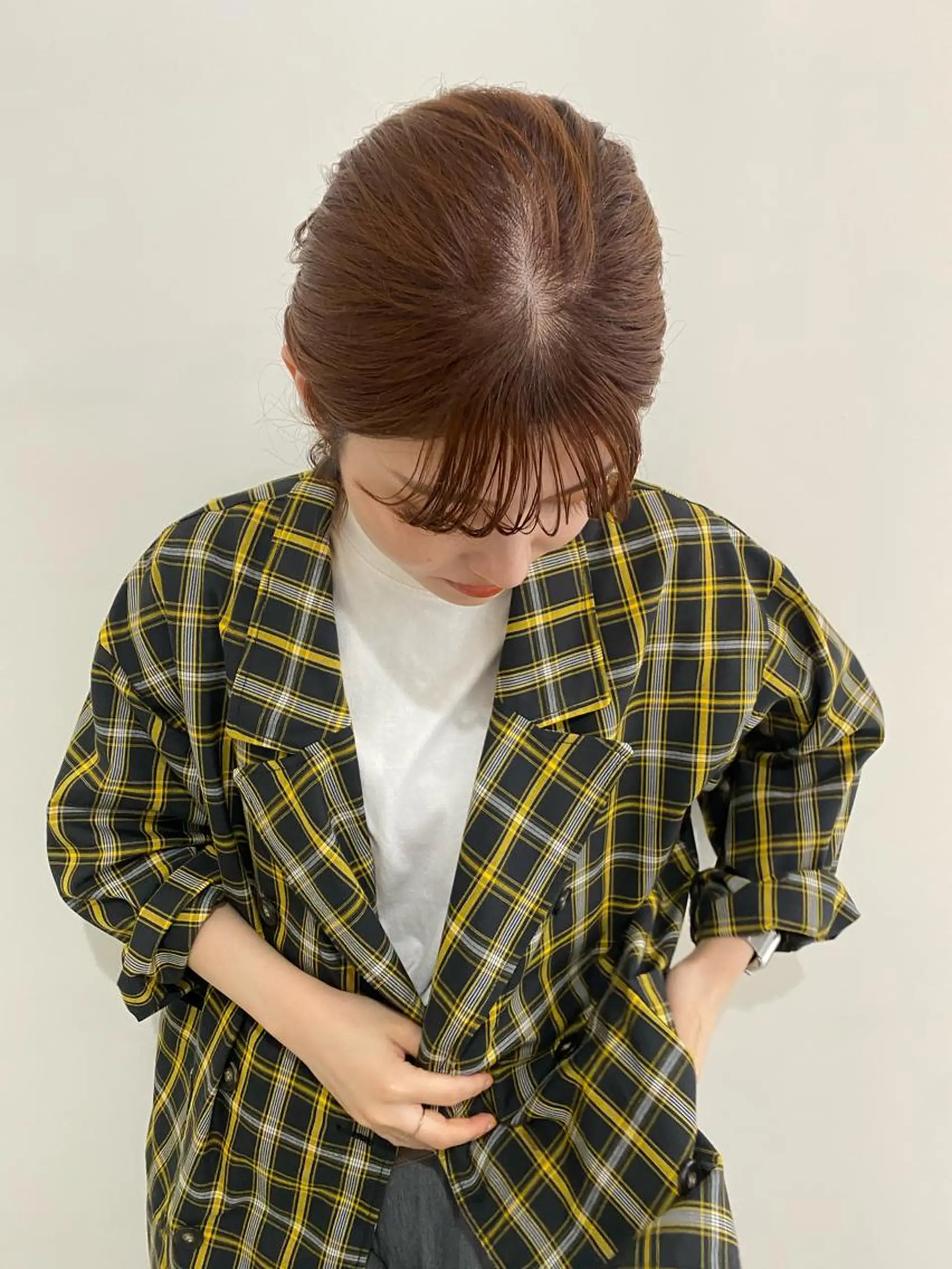 ミディアム カット ヘアカラー 川野 彩海のヘアスタイル