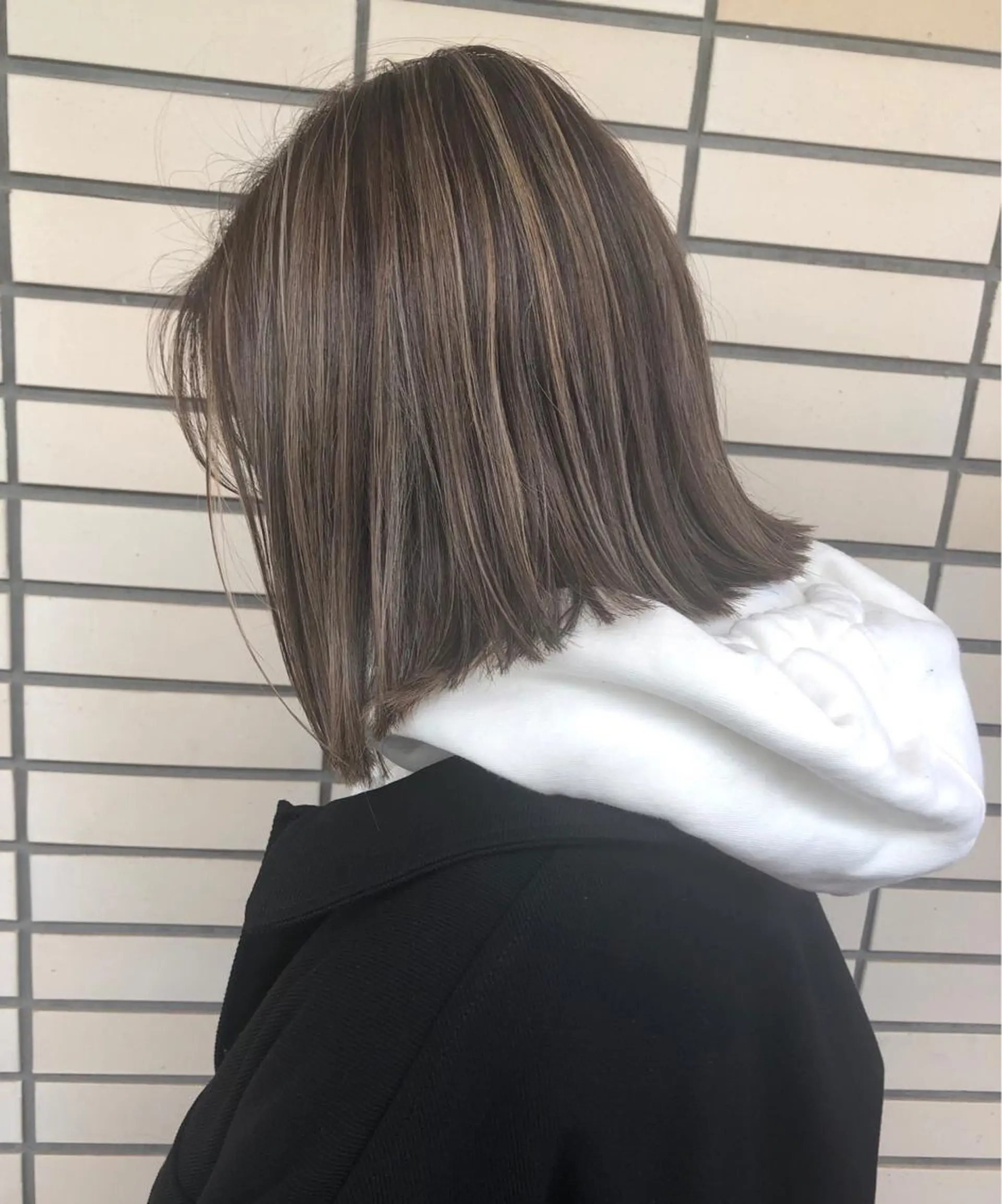 ショート カラー 切りっぱなしボブ ハイライトカラー ボブ ハイライト カット ヘアカラー トリートメント 2nd所属・🤍2nd🤍田所 美希のヘアスタイル