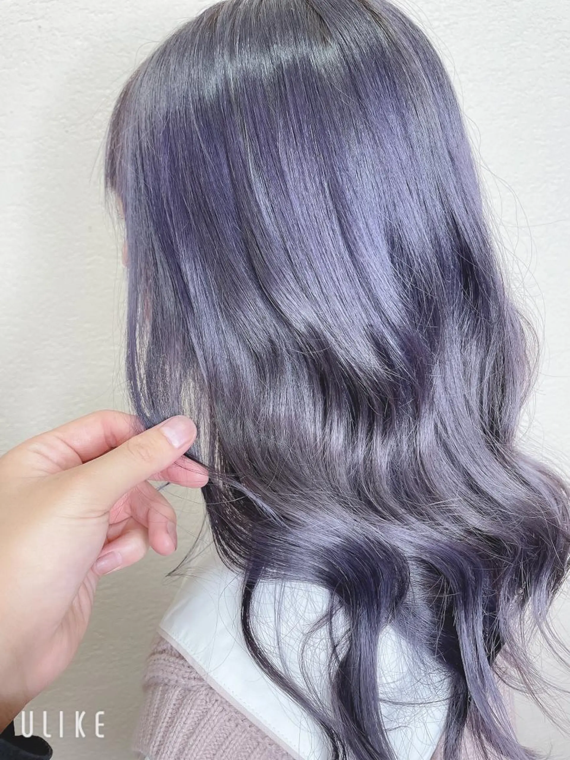 ロング カラー アッシュ バイオレットカラー バイオレットアッシュ カット ヘアカラー トリートメント ❣️モードケイズ塚口 和田一将のヘアスタイル