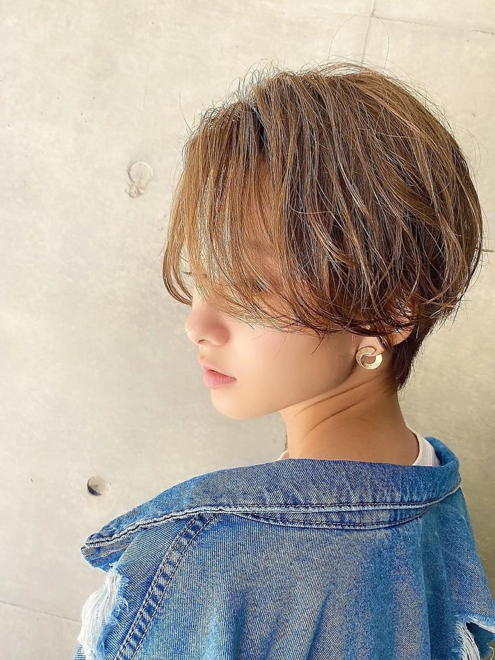 ショート カラー パーマ 仙台Ｉ韓国レイヤー Ｉ髪質改善Ｉ伊藤拓海のヘアスタイル