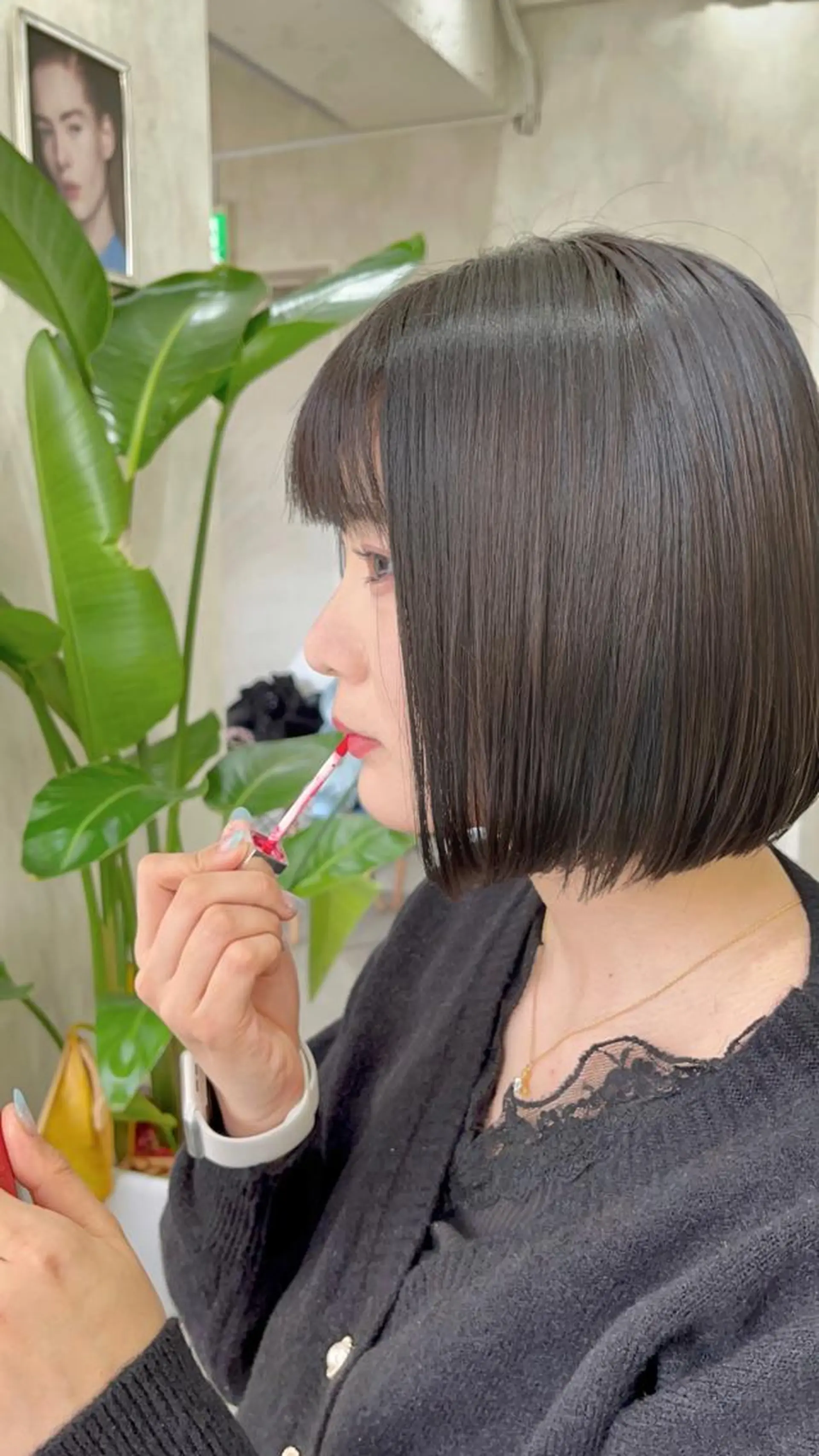 ミディアム カラー ヘアアレンジ カット ボブ｜韓国｜美髪矯正 ｜amika🌙のヘアスタイル