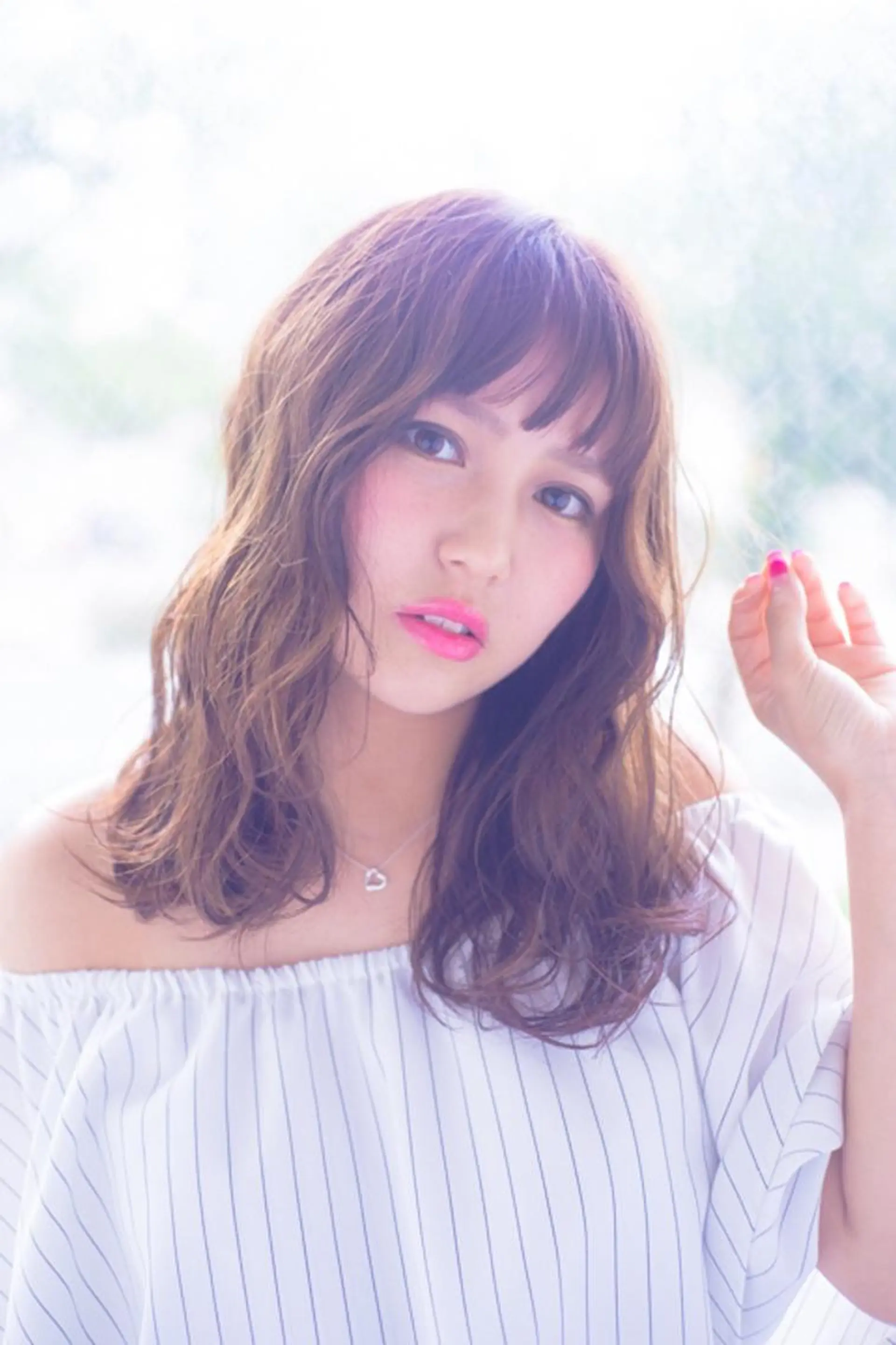 ミディアム カラー パーマ 小濱 秀人のヘアスタイル