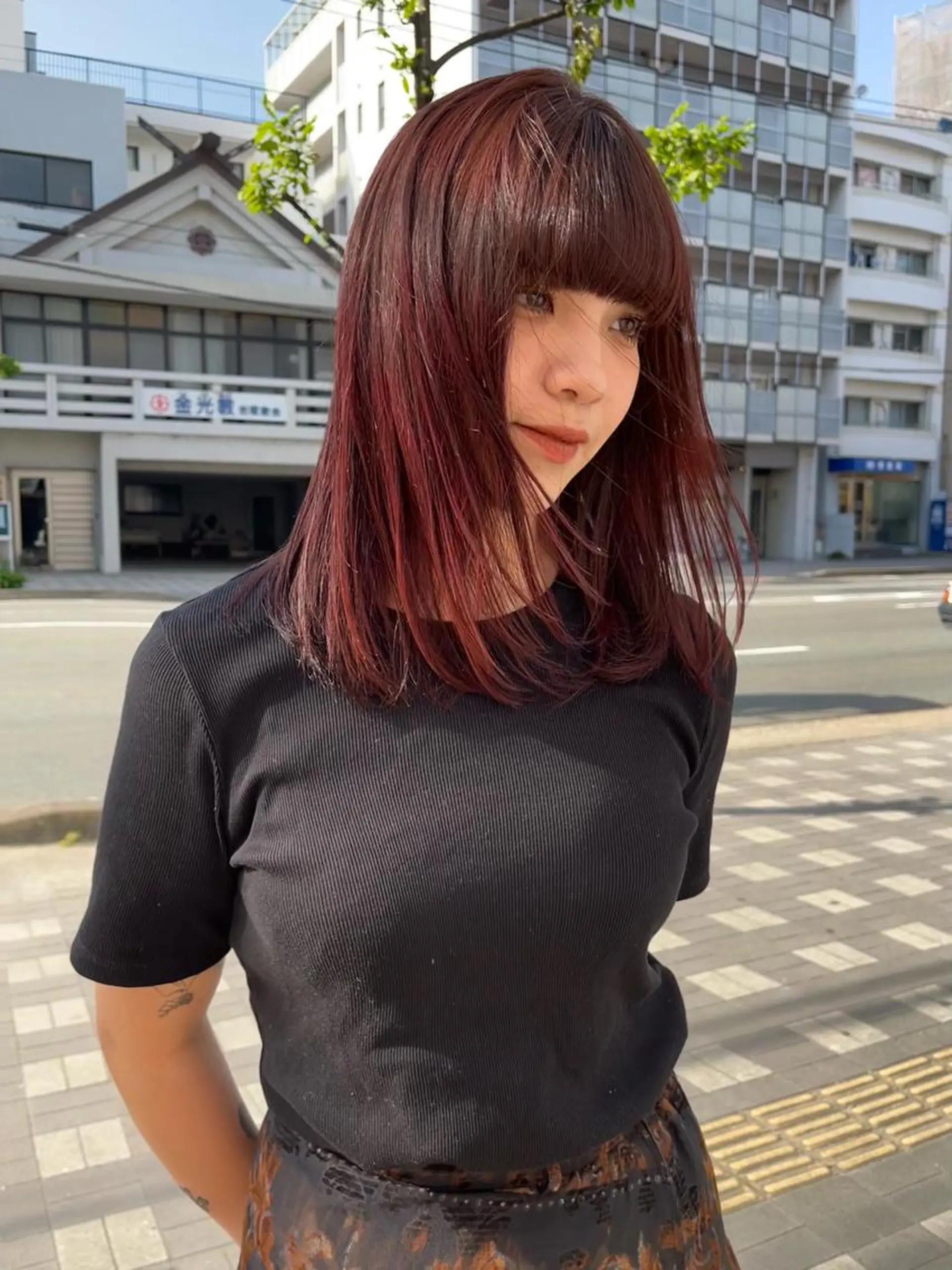 カラー aya/ブリーチ/ ボブ/ショートのヘアスタイル