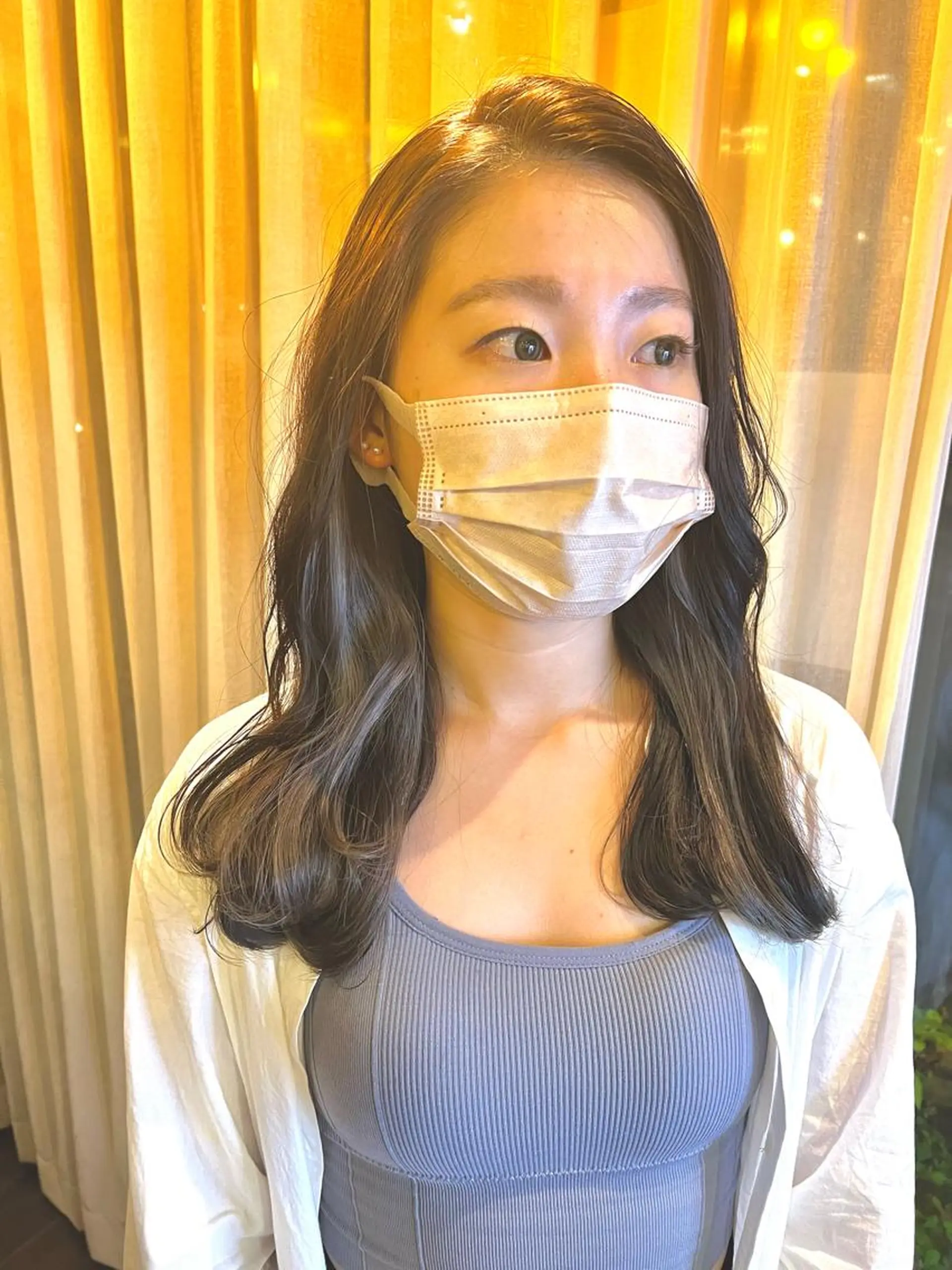 セミロング カラー イヤリングカラー 💎透明感カラー特化 💎TAISEIのヘアスタイル