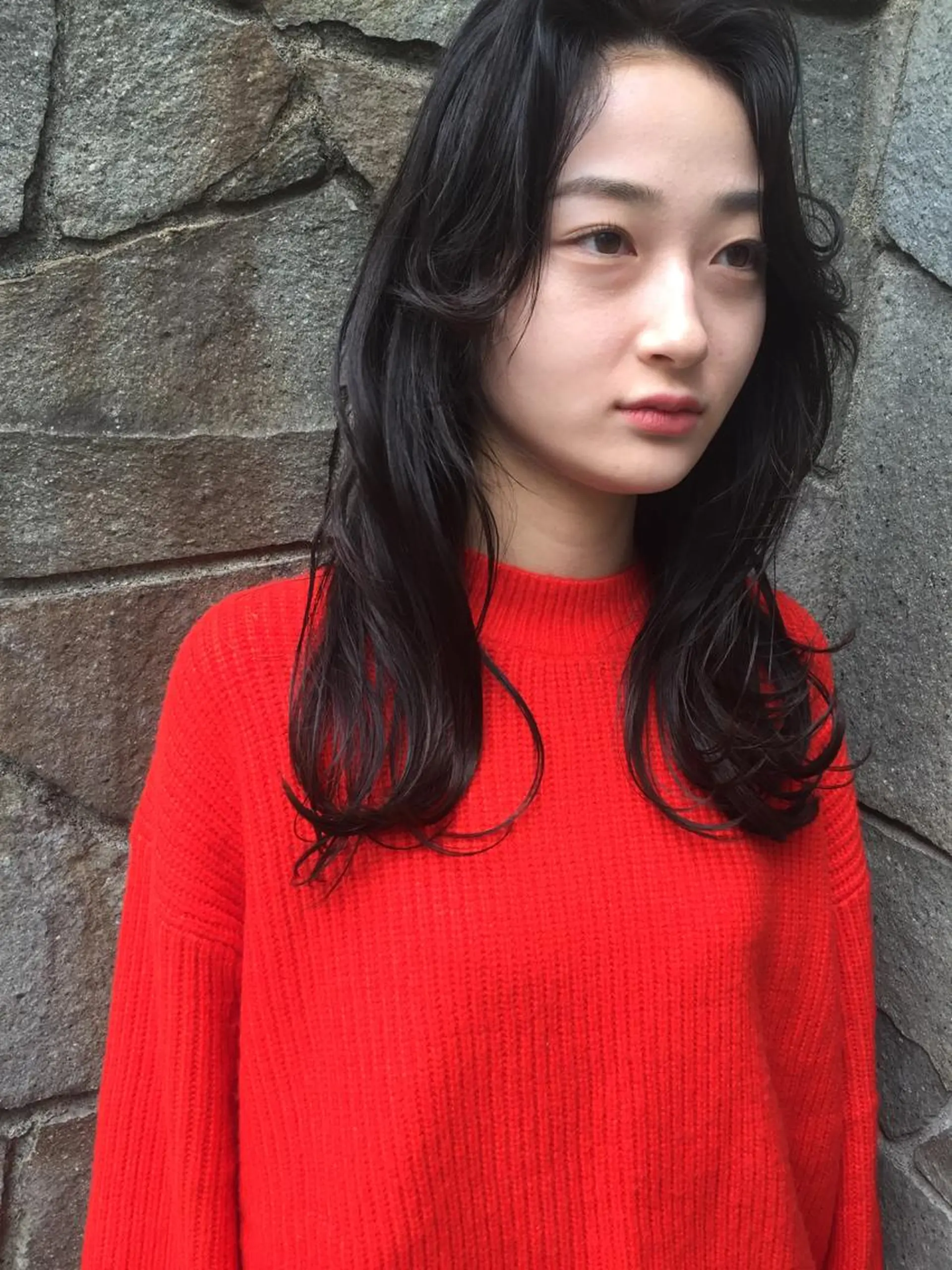 セミロング 切りっぱなしボブ セミロングパーマ アッシュ ボブ 外国人風カラー ショート職人 美容師【KENTA】のヘアスタイル