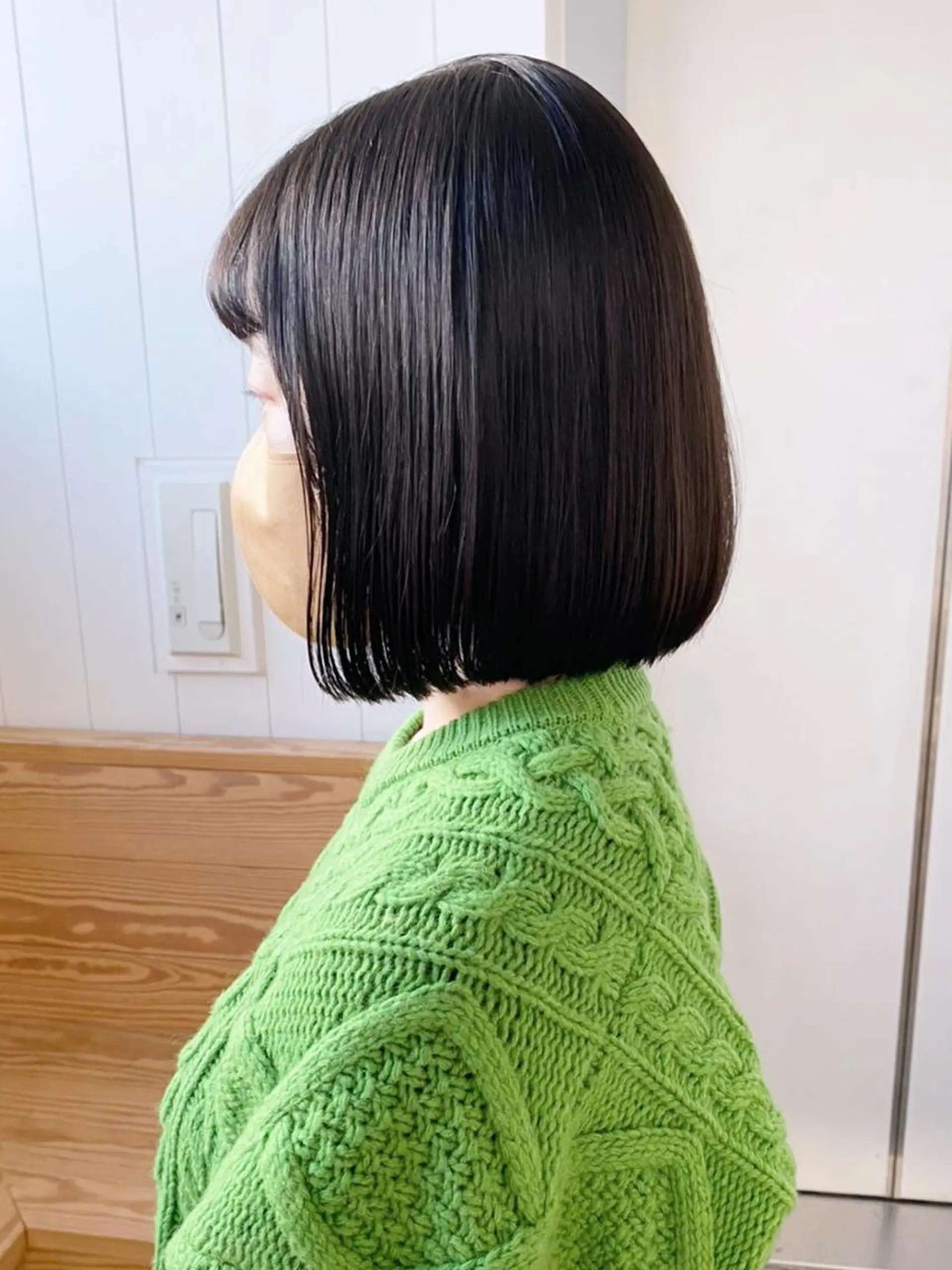 ミディアム カラー パーマ ヘアアレンジ ブラウンカラー ダークブラウン ボブ ITbyALBUM 藤沢店のヘアスタイル