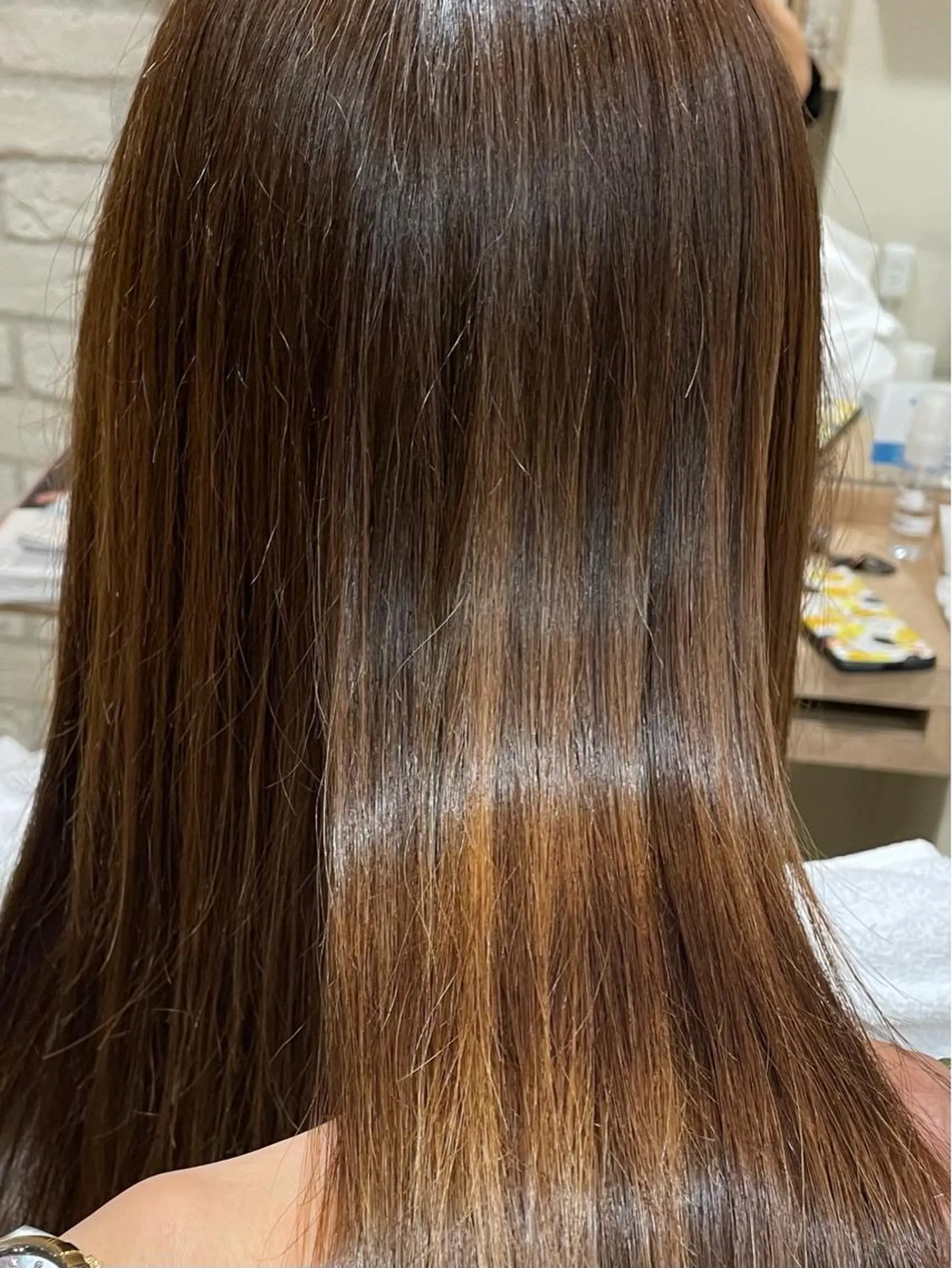 ロング 髪質改善 カット 縮毛矯正 トリートメント 清水 有実子のヘアスタイル