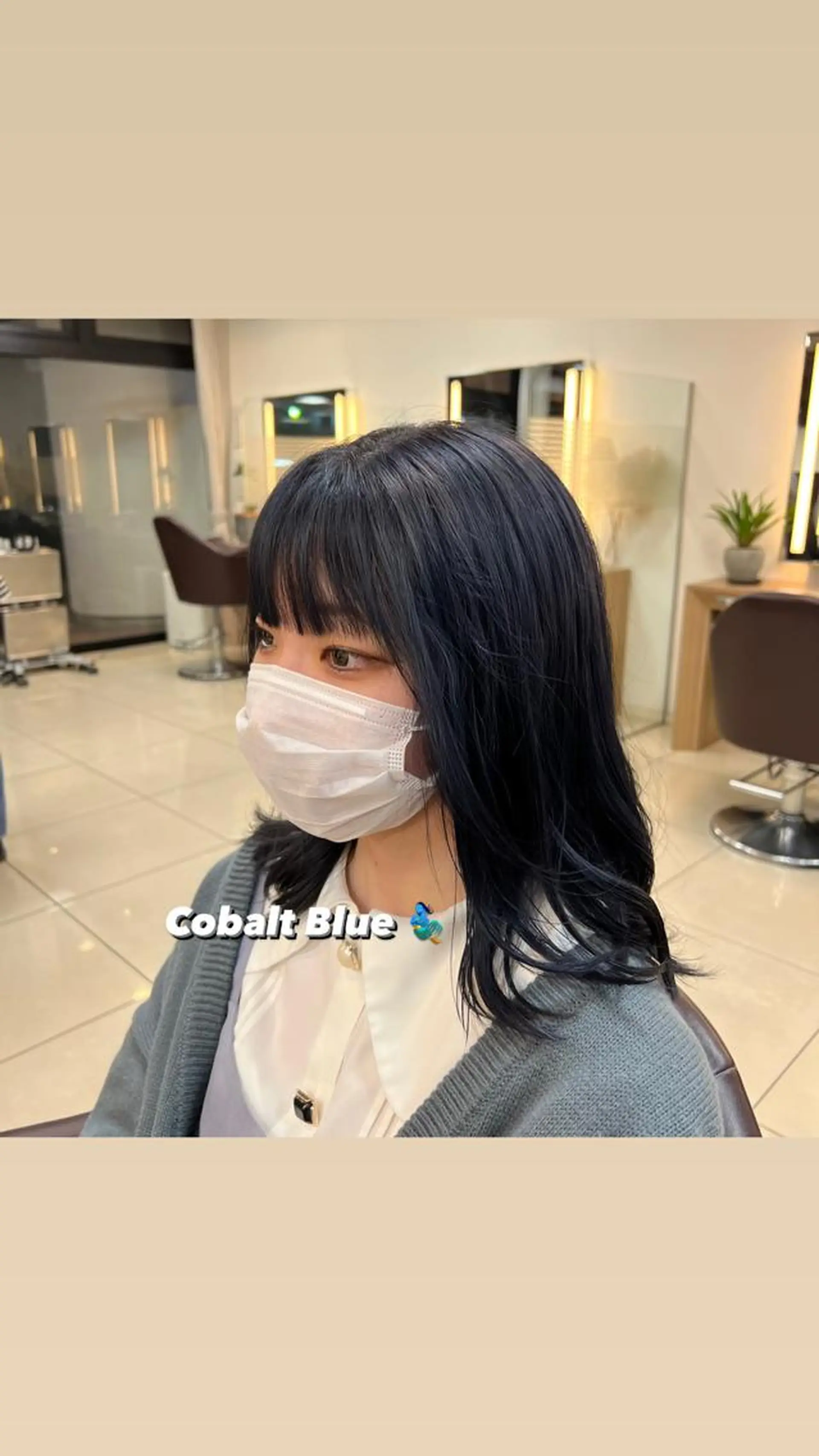 セミロング カラー ブルーカラー 茅ヶ崎パーマ特化/ スパイラル/ハルキのヘアスタイル