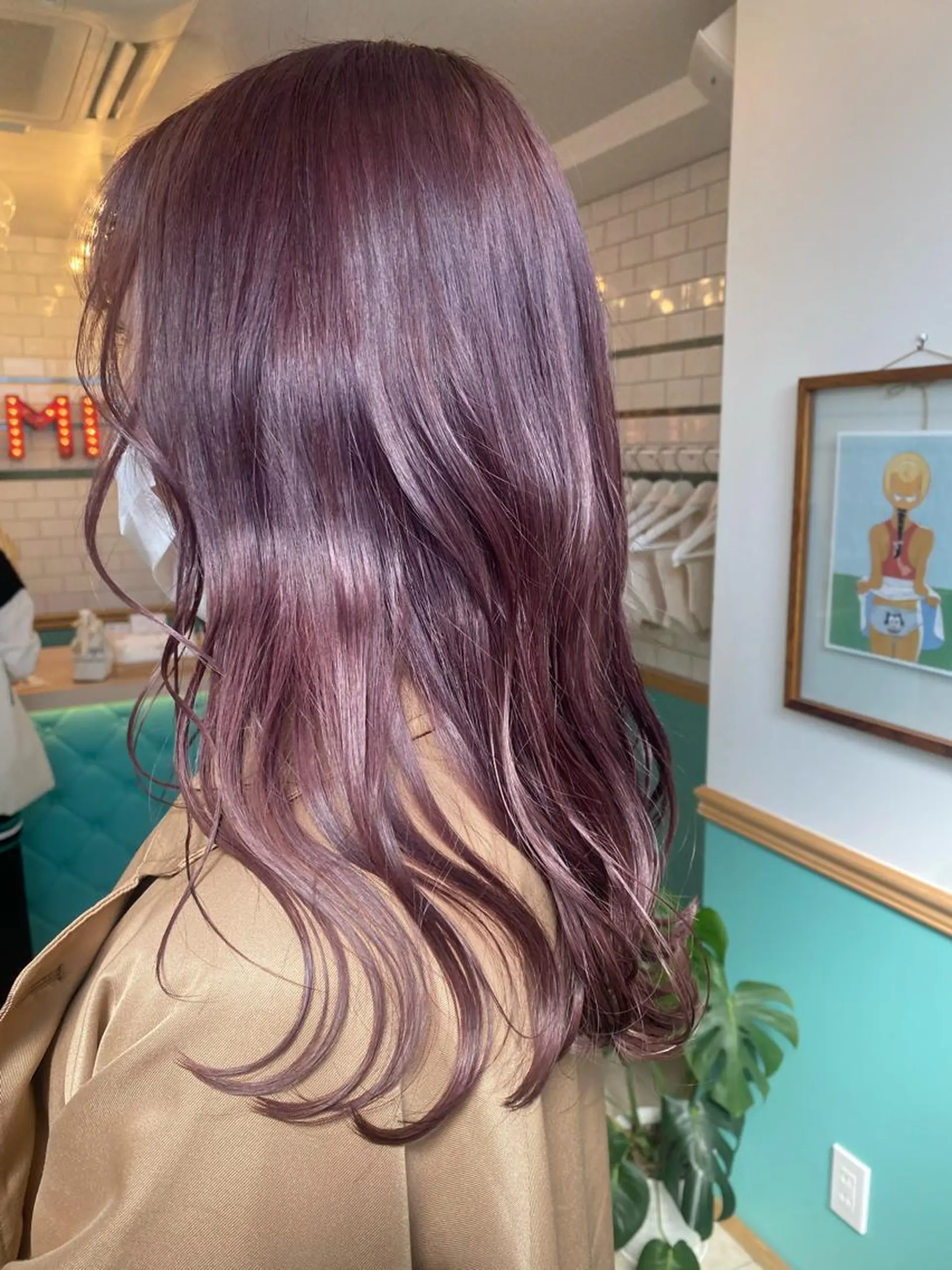 セミロング パープルカラー ma naのヘアスタイル