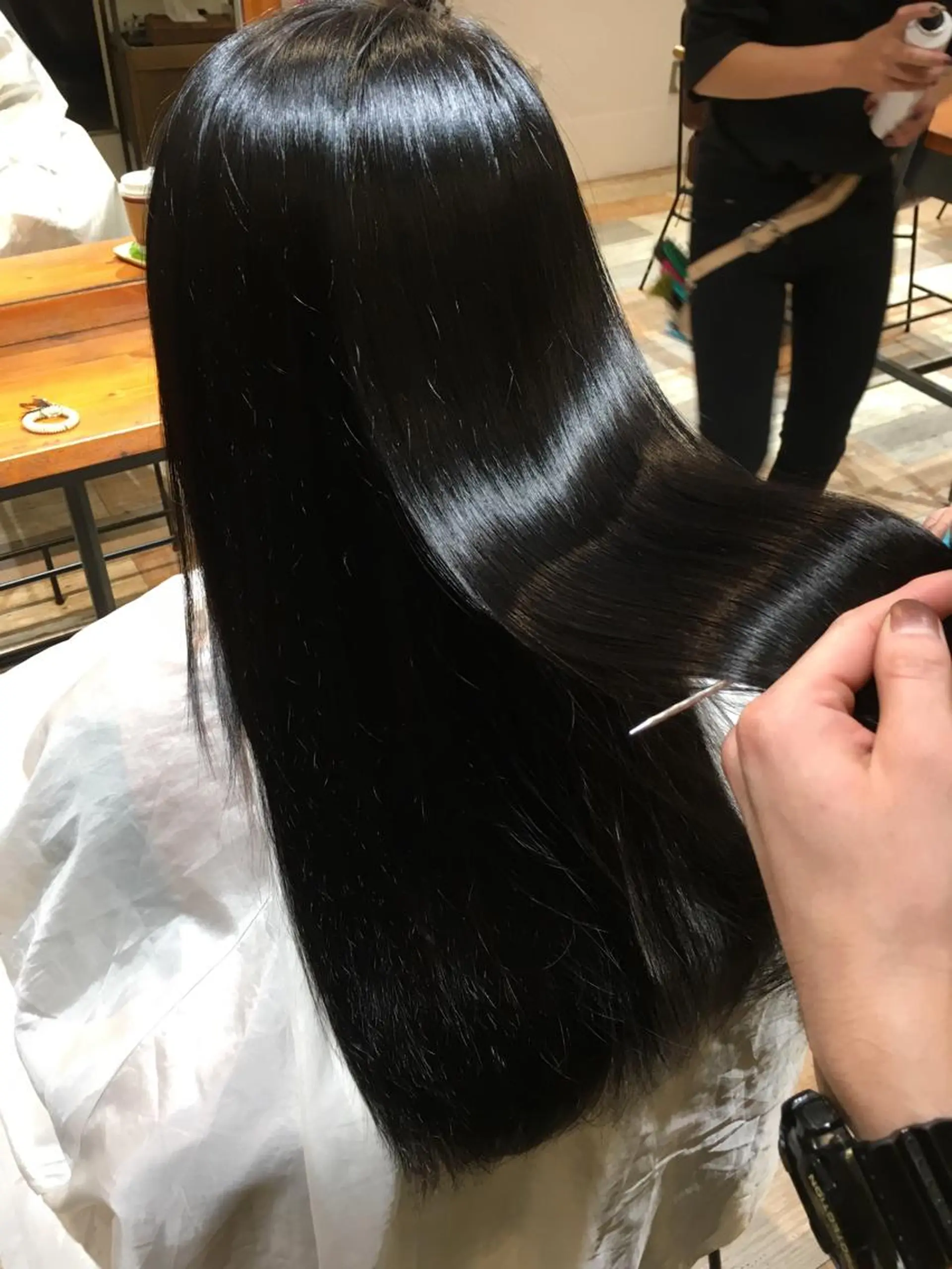 ロング トリートメント カット ヘアカラー トリートメント シールエクステ×美髪 改善/ヨシモトカンジのヘアスタイル