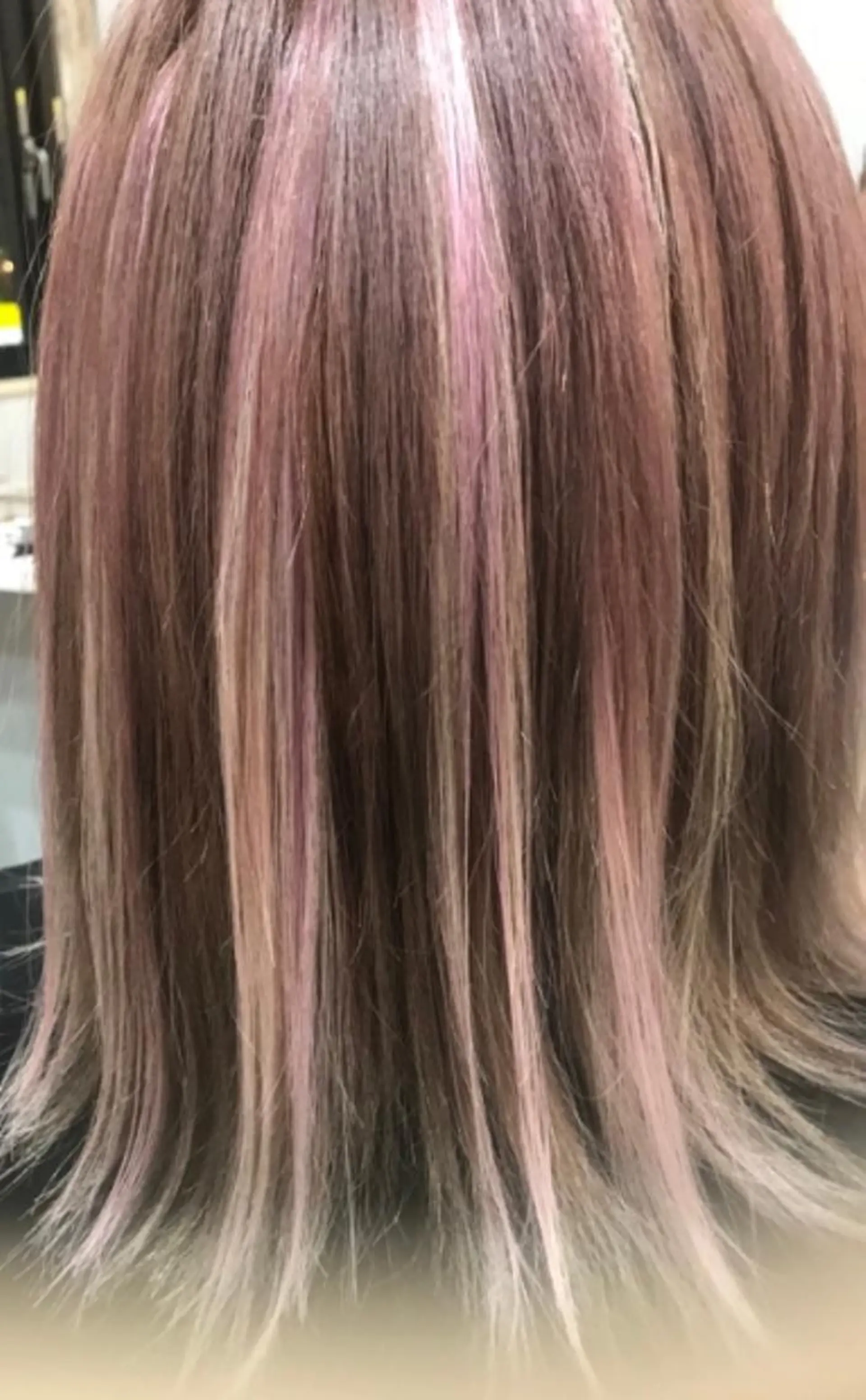 セミロング カラー パーマ ヘアアレンジ チビ編み込みエクステ シールEXどぅ〜すのヘアスタイル