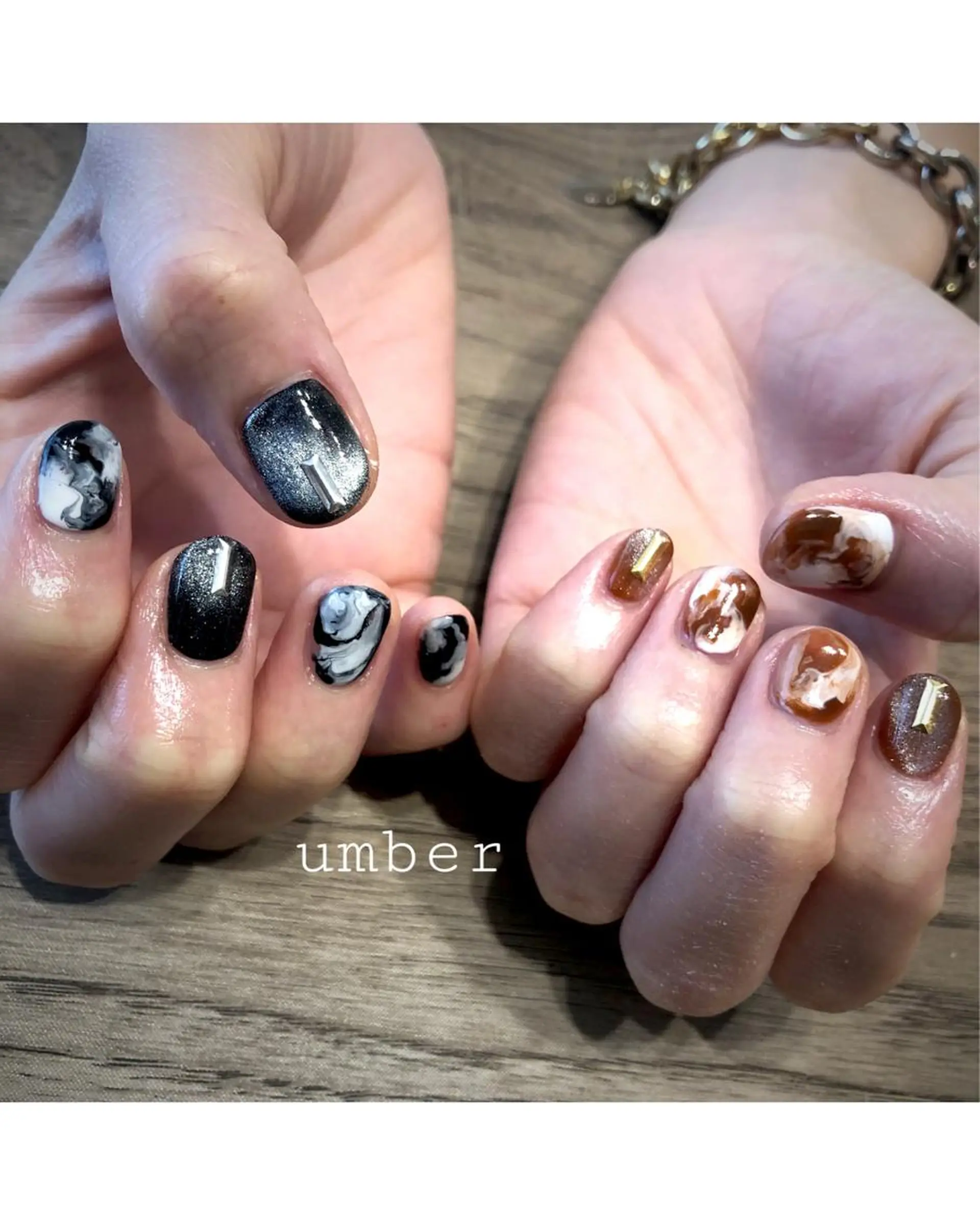 ネイル クリアネイル フットネイル フレンチネイル マグネットネイル メンズネイル ハンドネイル umber 三茶1分のネイルデザイン