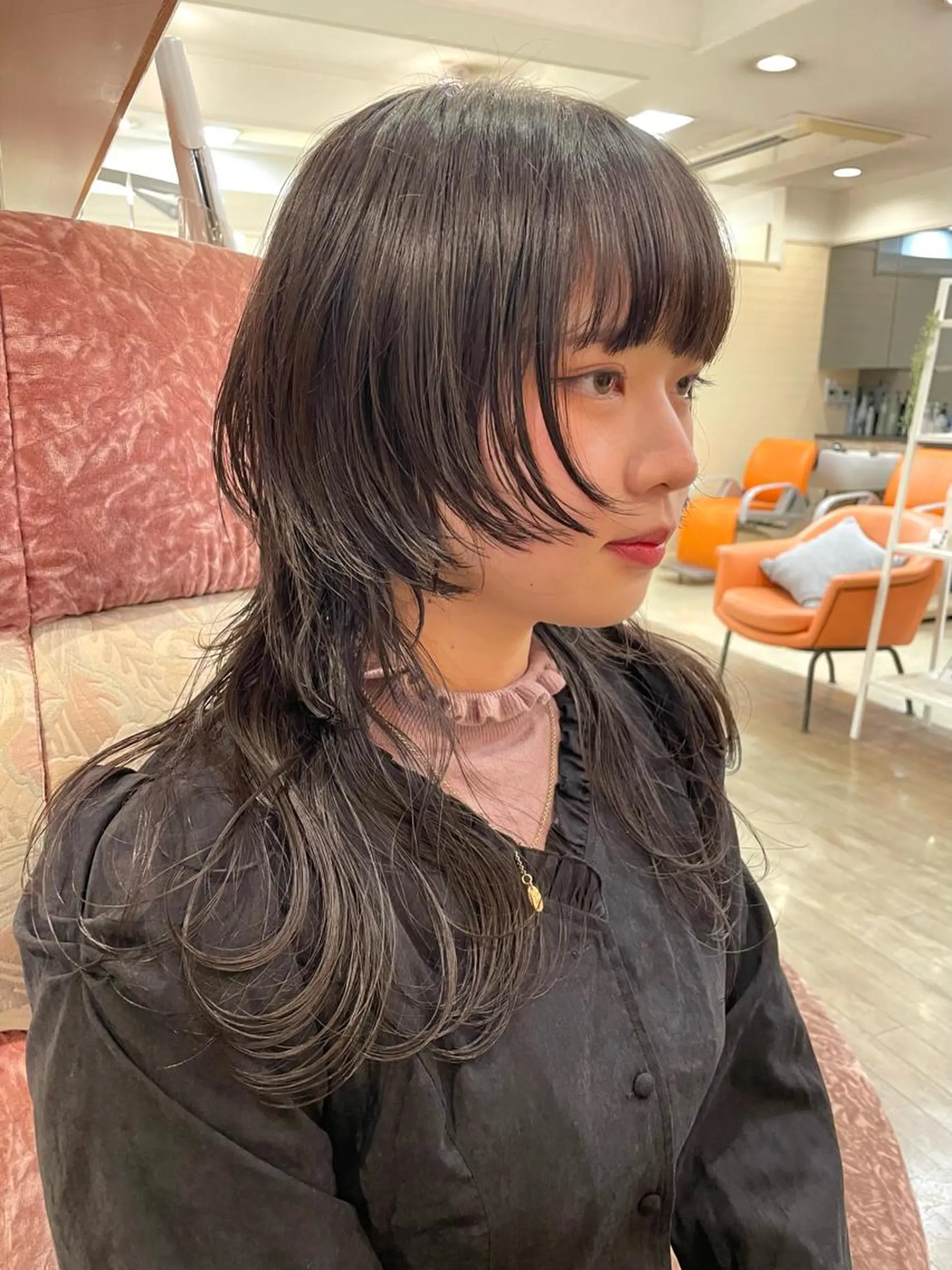 ロング 顔まわりレイヤー レイヤーカット ロング ウルフカット 🐺高椋 海/ウルフ/レイヤーのヘアスタイル