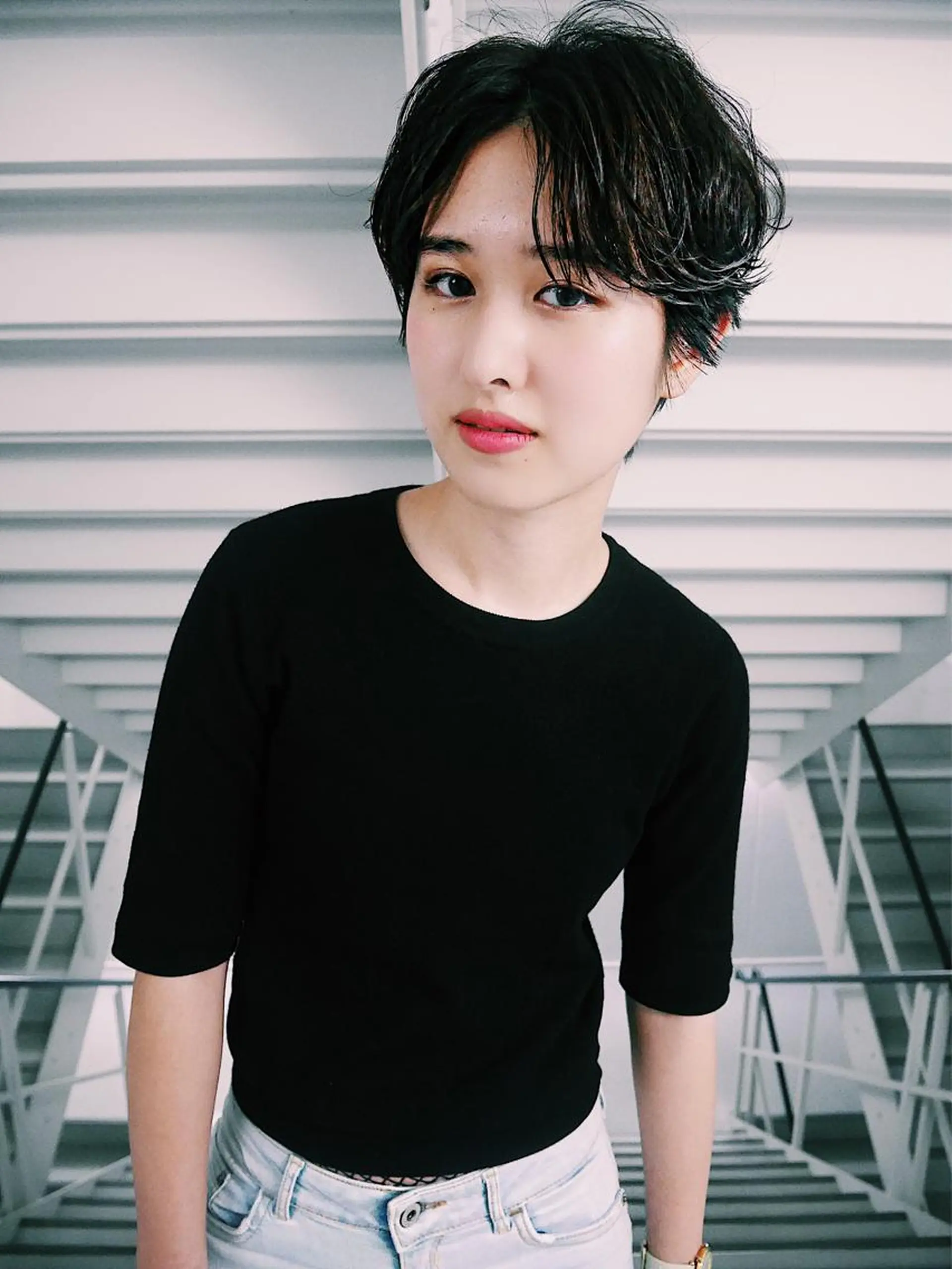 ショート カラー レイヤーカット/ パーマ/鎌田実奈歩のヘアスタイル