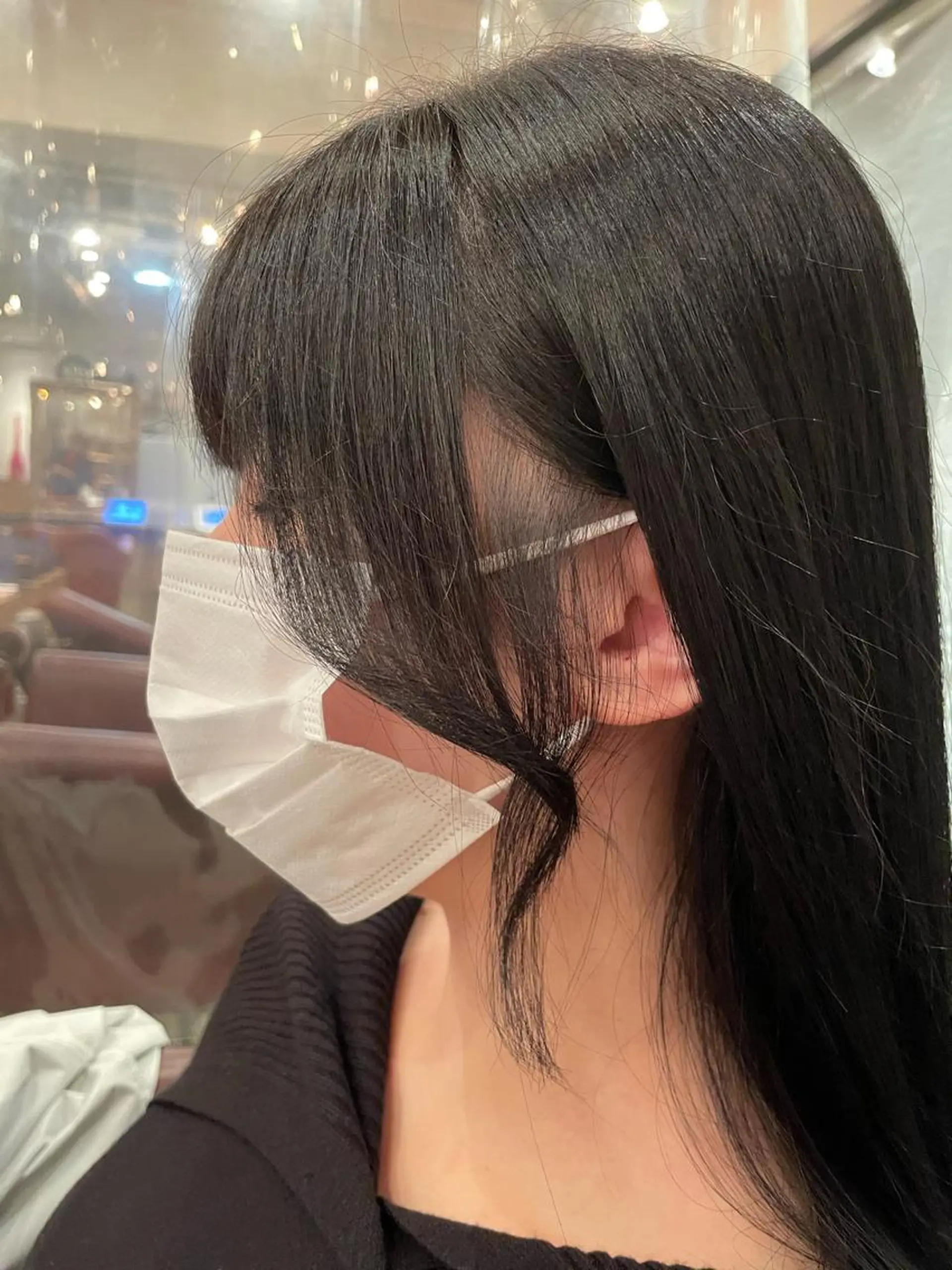 ミディアム カラー ヘアアレンジ 顔周りカット 韓国風ヘア 韓国風カット/ 髪質改善 黒崎のヘアスタイル