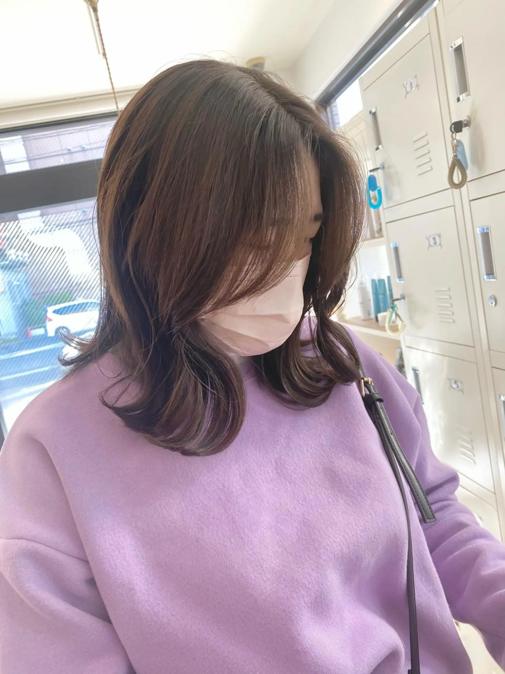 ミディアム カラー 韓国風ヘア カット ヘアカラー トリートメント 🫧顔周りカット 🫧樫村優香のヘアスタイル