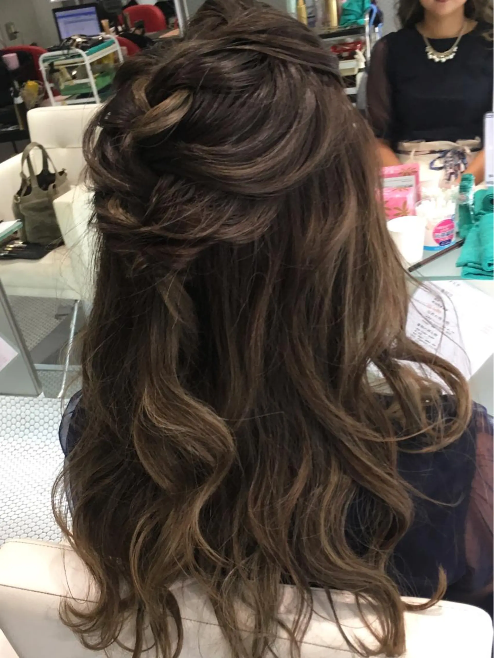 ロング ヘアアレンジ ハーフアップ kyoto hairsalon To-Be トゥービー所属・中江 麻友のヘアスタイル