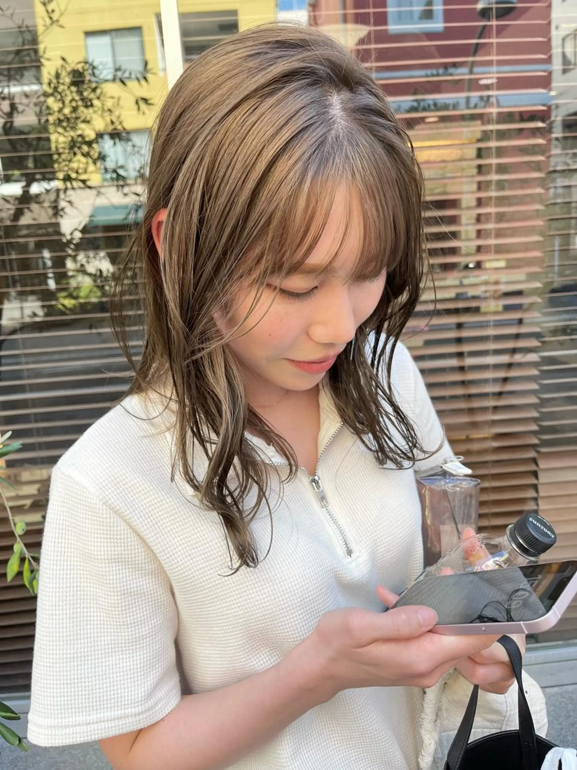 セミロング カラー ヘアアレンジ 溝口 ひなこのマツエク・マツパデザイン
