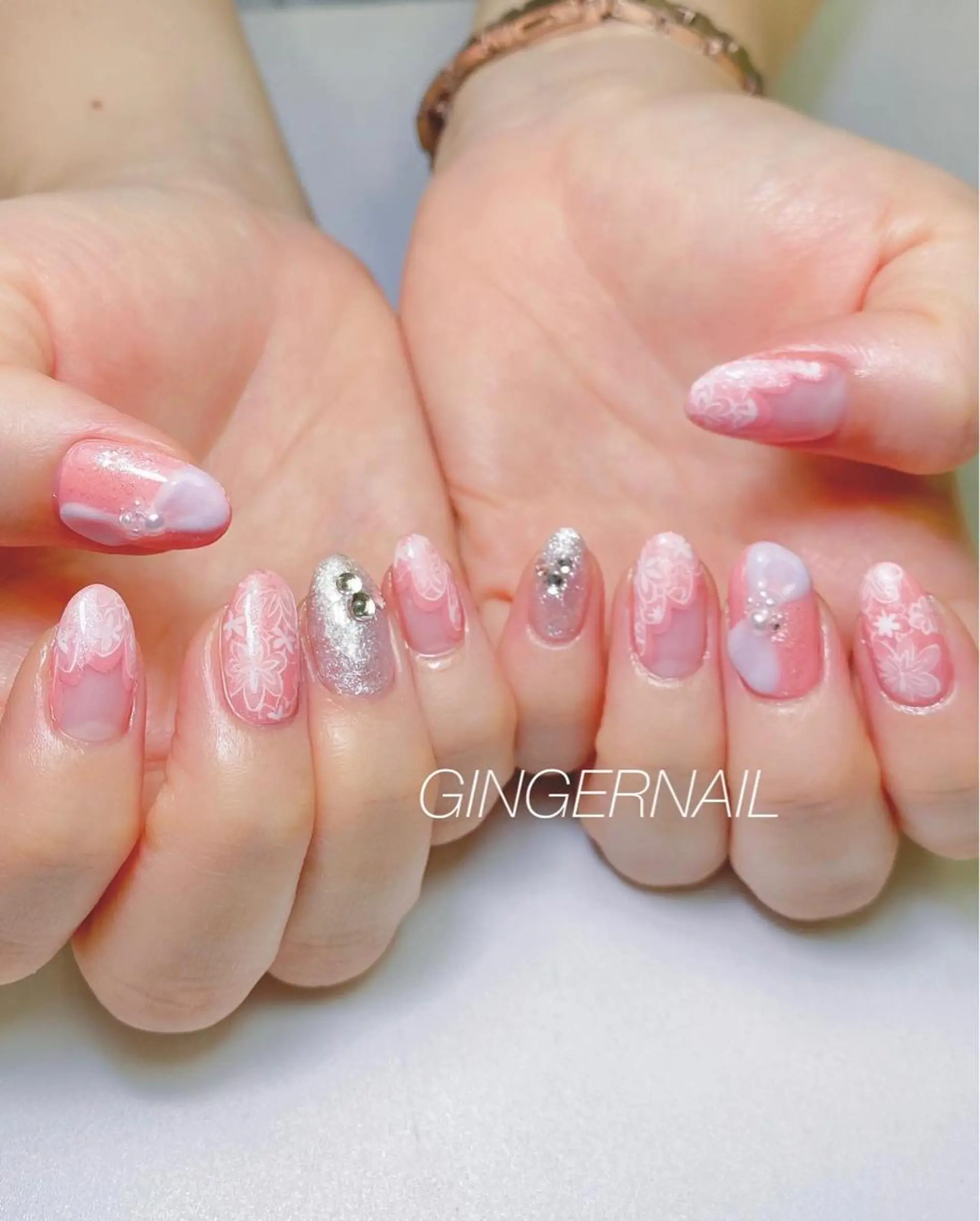 ネイル ブライダルネイル ハンドネイル ハンドケア 代々木 GINGERNAILのネイルデザイン