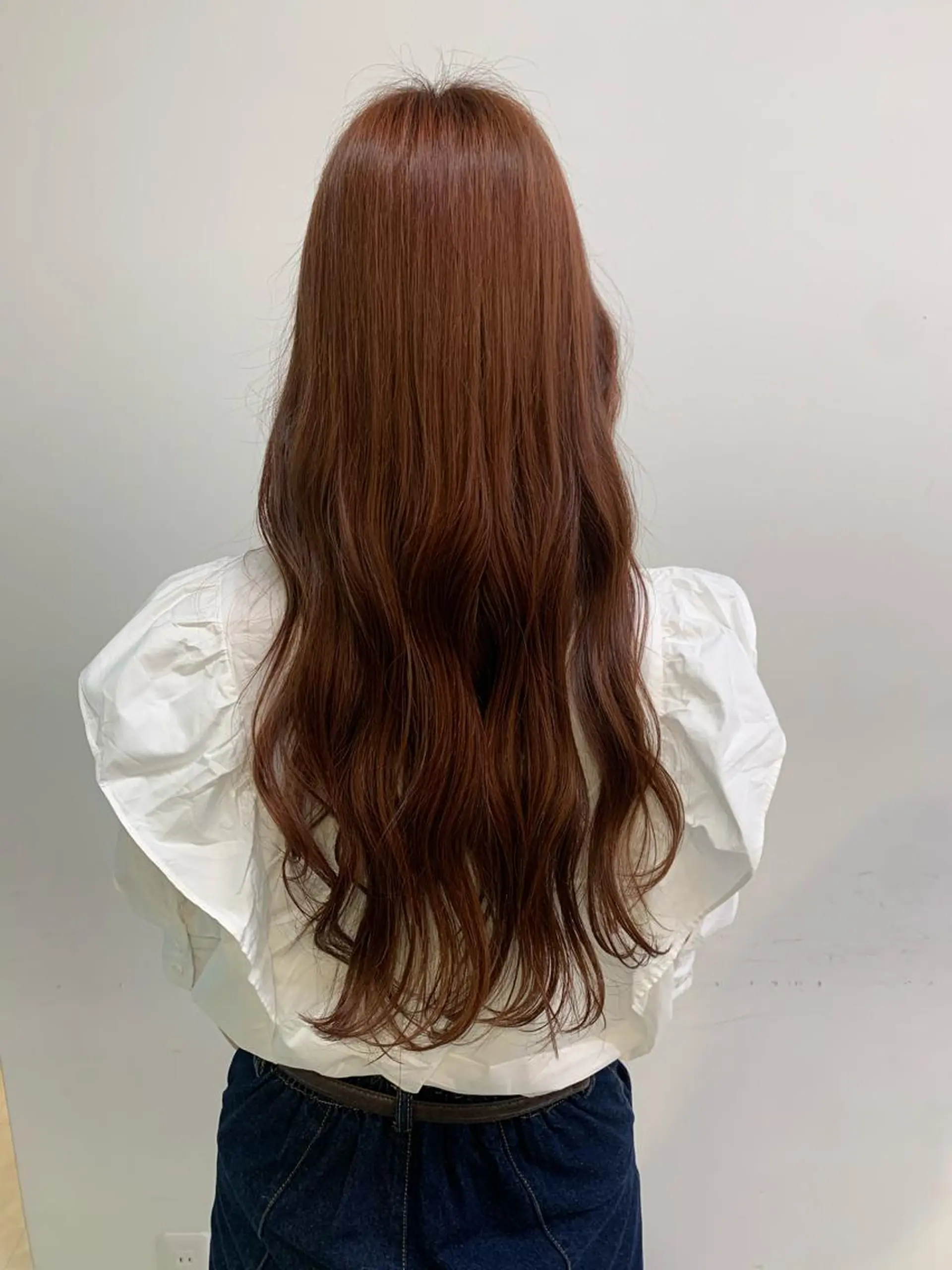 ロング カラー ブラウンカラー ピンクカラー ピンクブラウン 髪質改善 ヘアカラー トリートメント 💗韓国暖色ヘア NO.1💗🪽のヘアスタイル